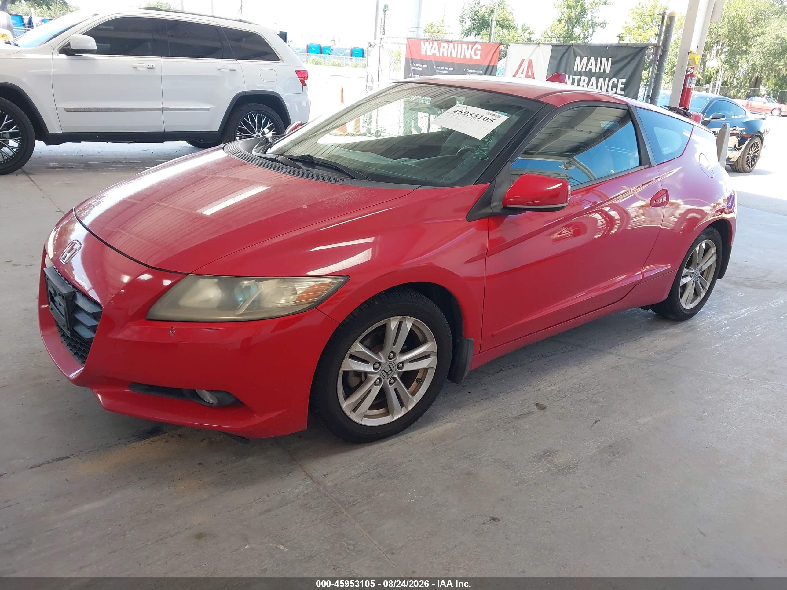 2011 Honda Cr-z Ex Red vin: JHMZF1D63BS006343