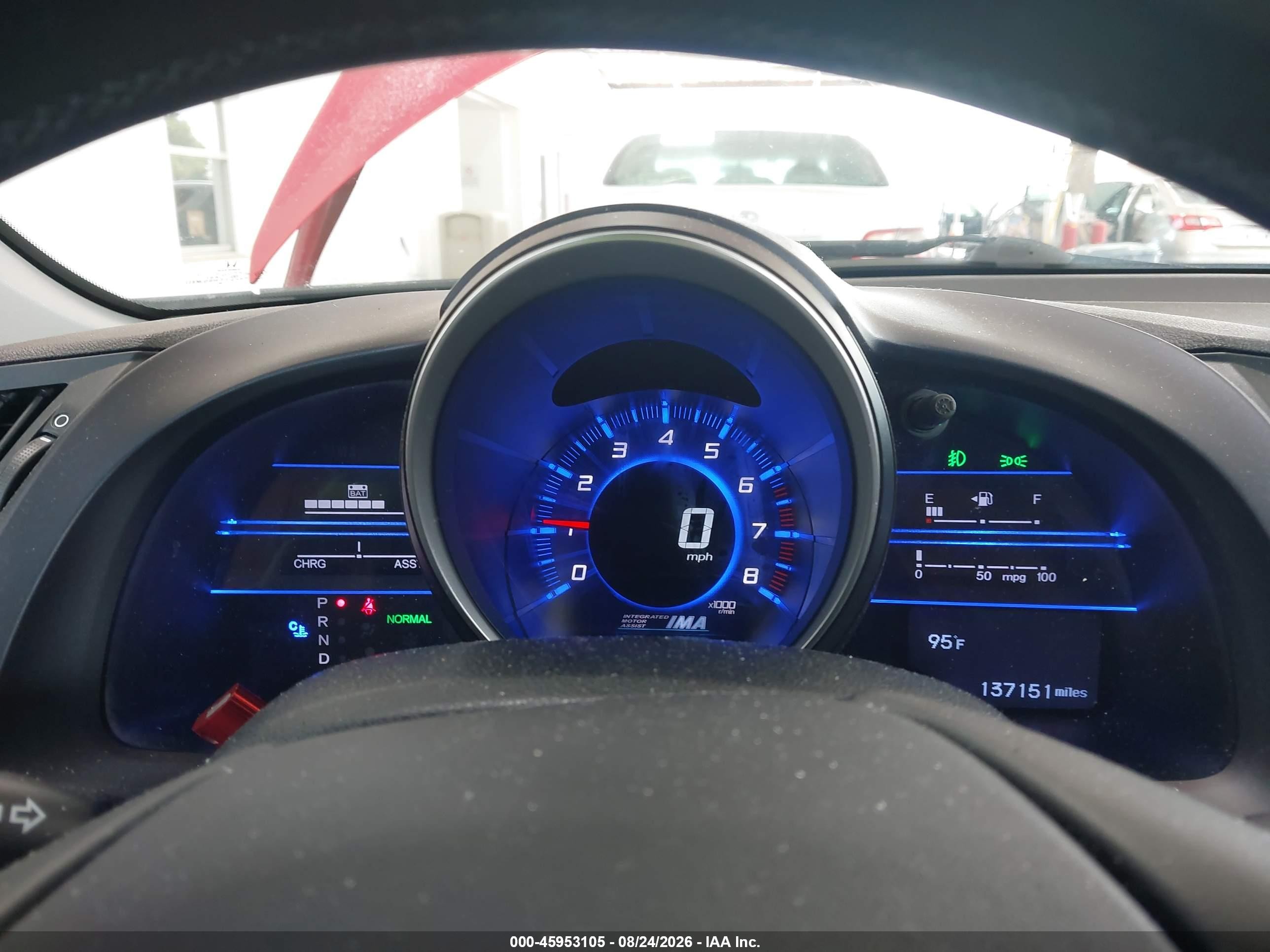 2011 Honda Cr-z Ex Red vin: JHMZF1D63BS006343