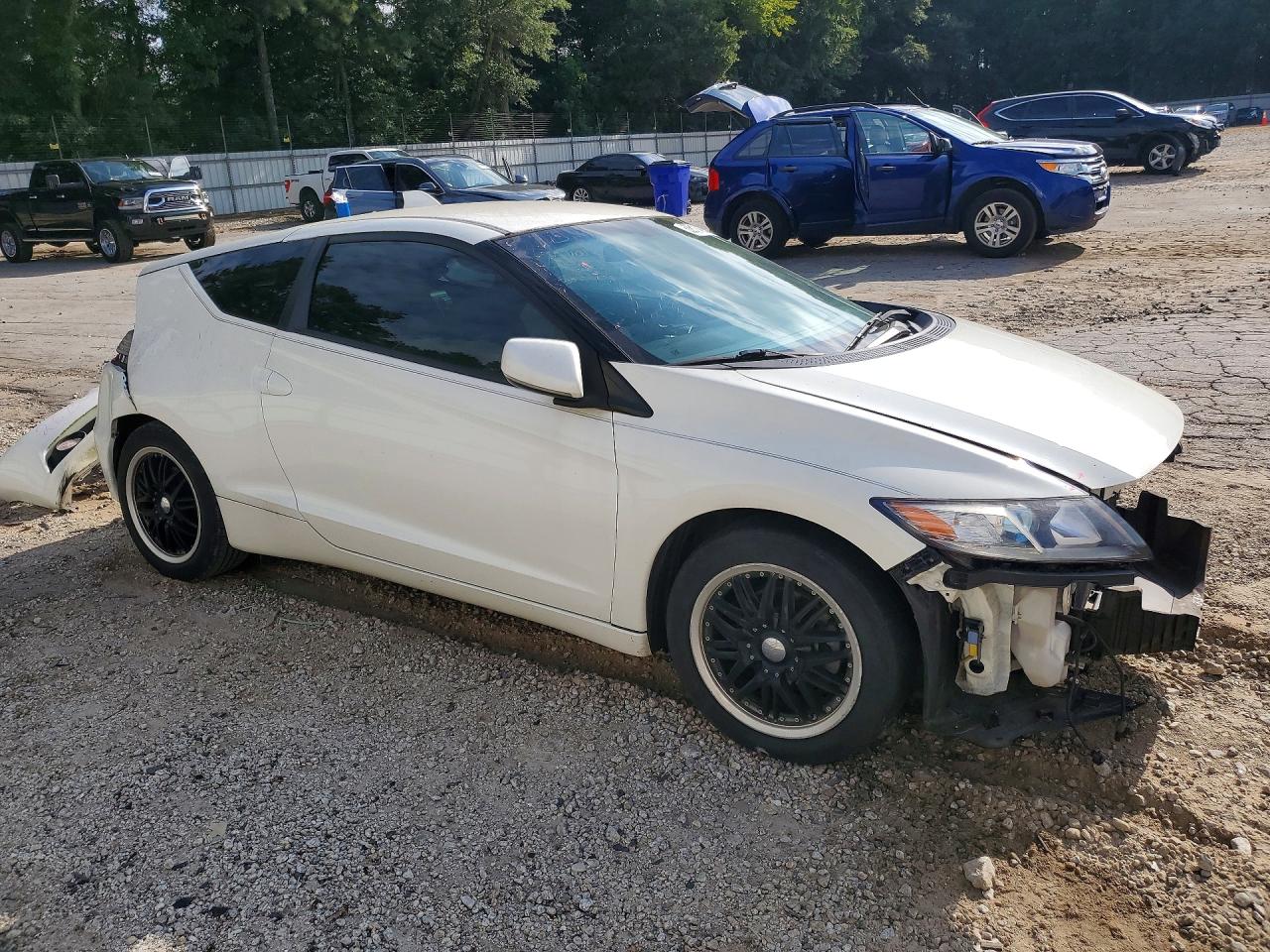 2012 Honda Cr-z Ex White vin: JHMZF1D63CS001046