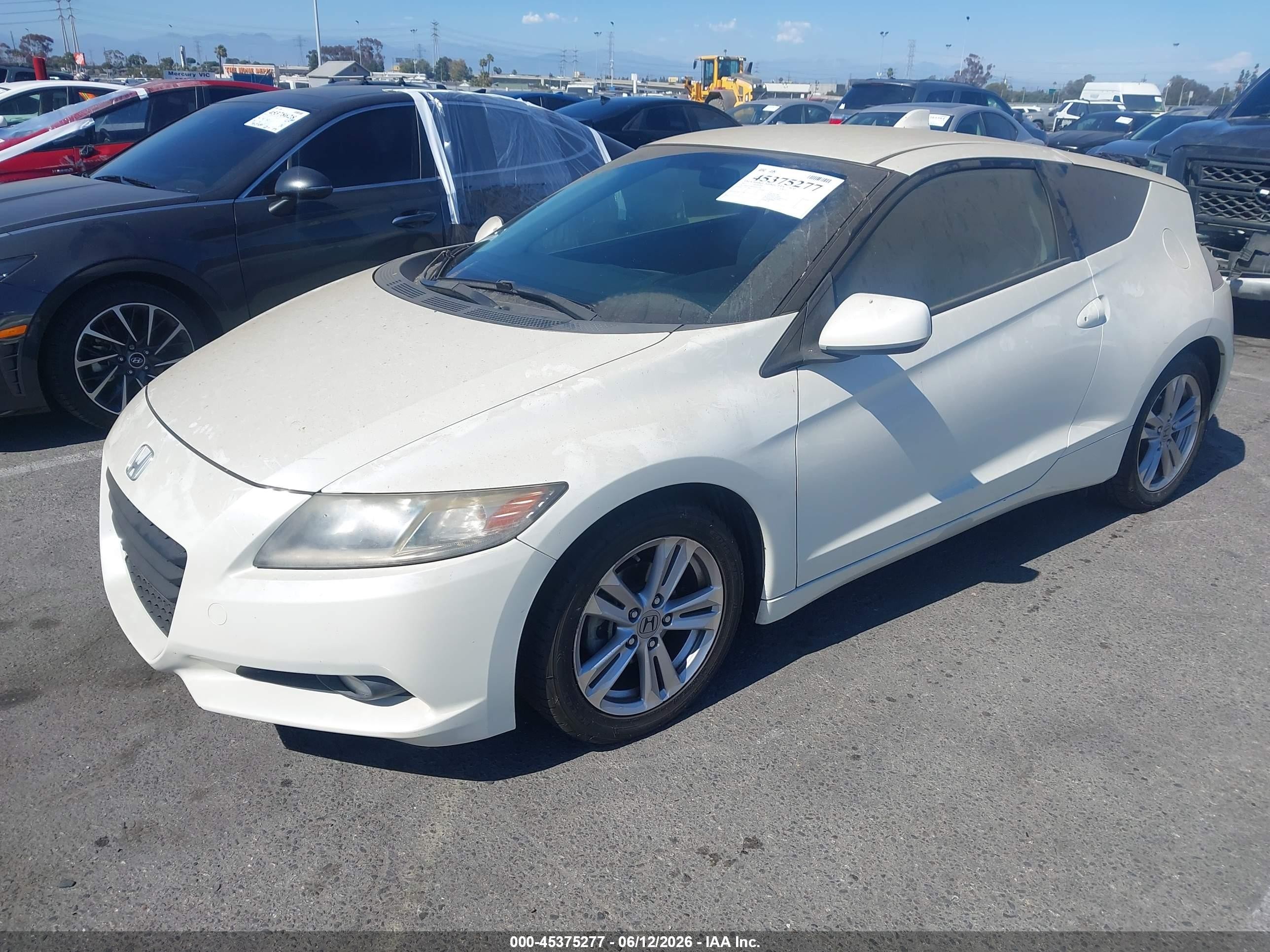 2012 Honda Cr-z Ex White vin: JHMZF1D63CS005176