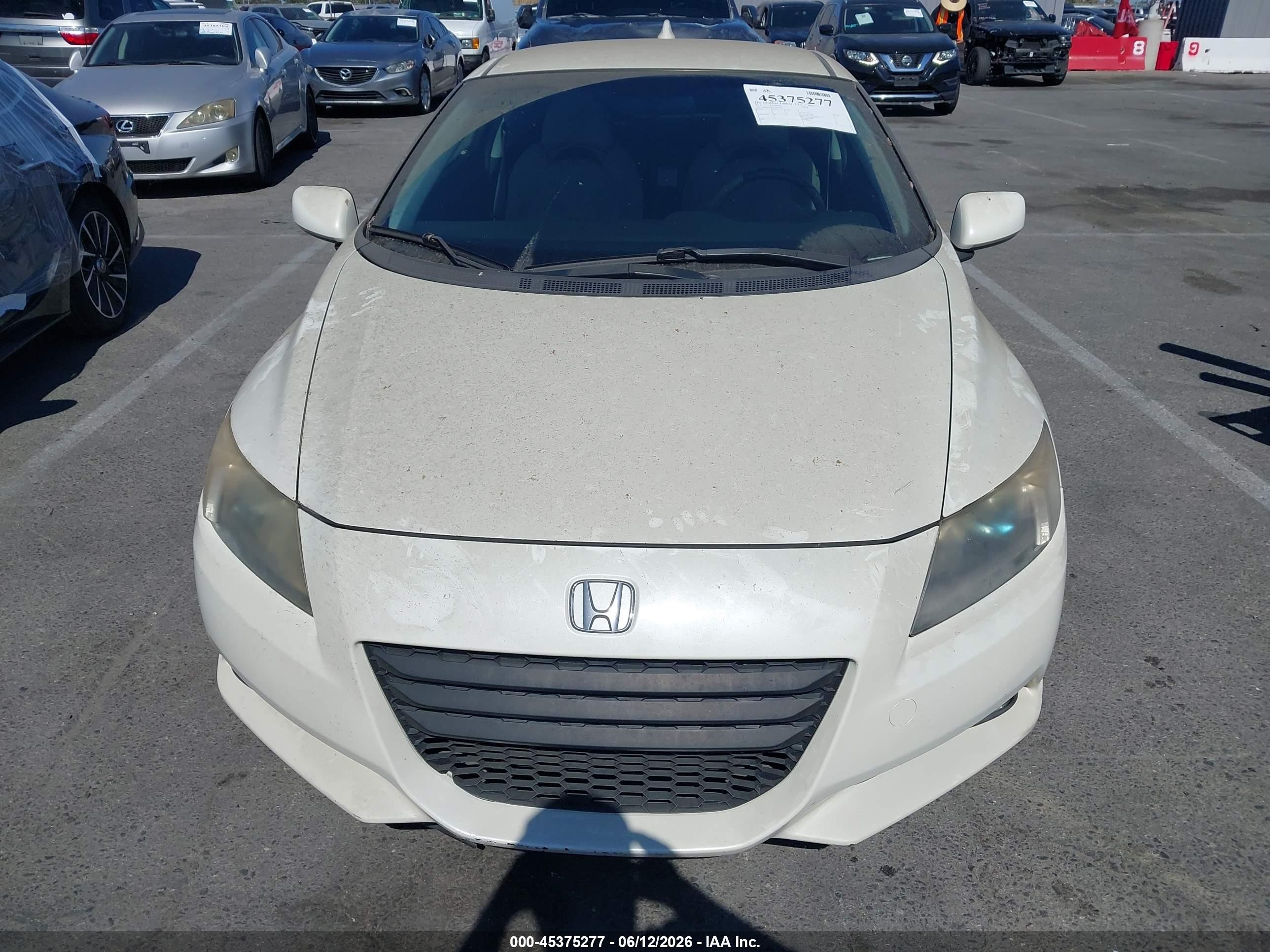 2012 Honda Cr-z Ex White vin: JHMZF1D63CS005176