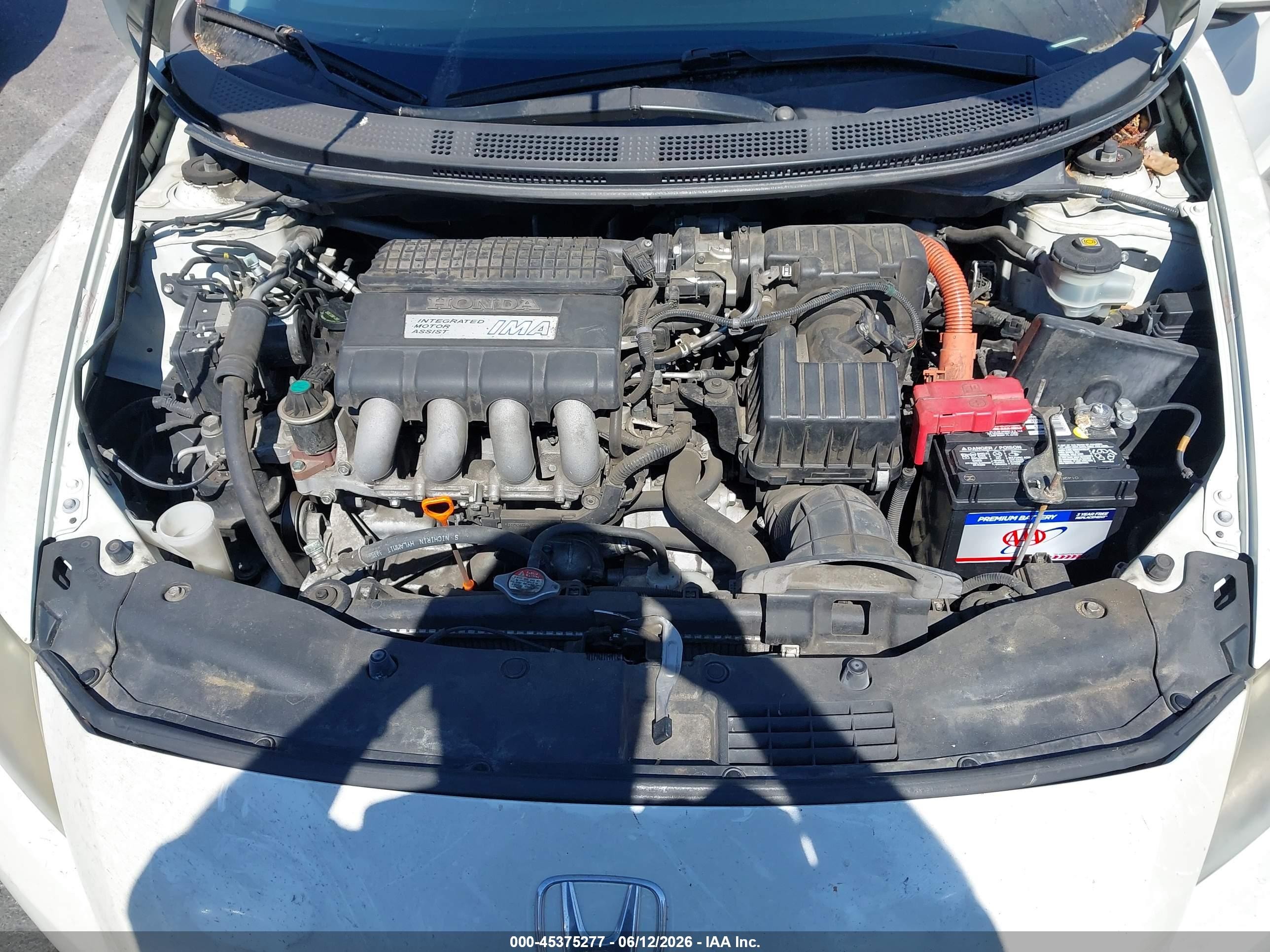 2012 Honda Cr-z Ex White vin: JHMZF1D63CS005176