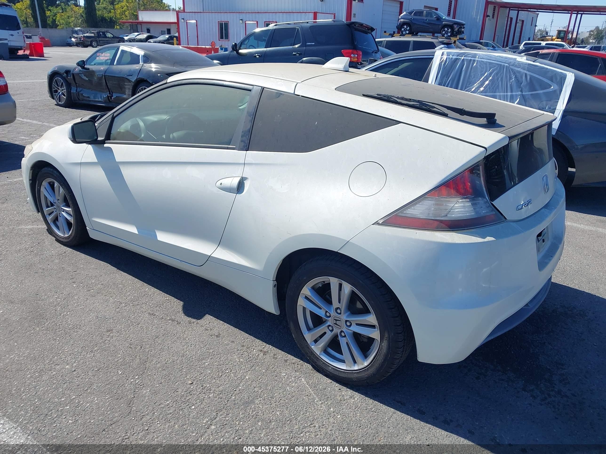2012 Honda Cr-z Ex White vin: JHMZF1D63CS005176