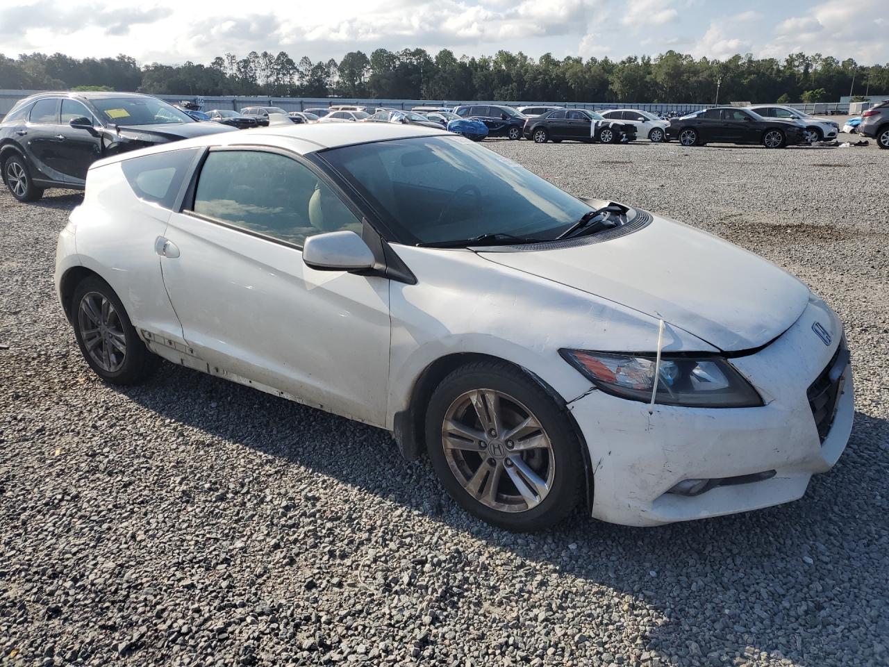 2012 Honda Cr-z Ex White vin: JHMZF1D63CS005291