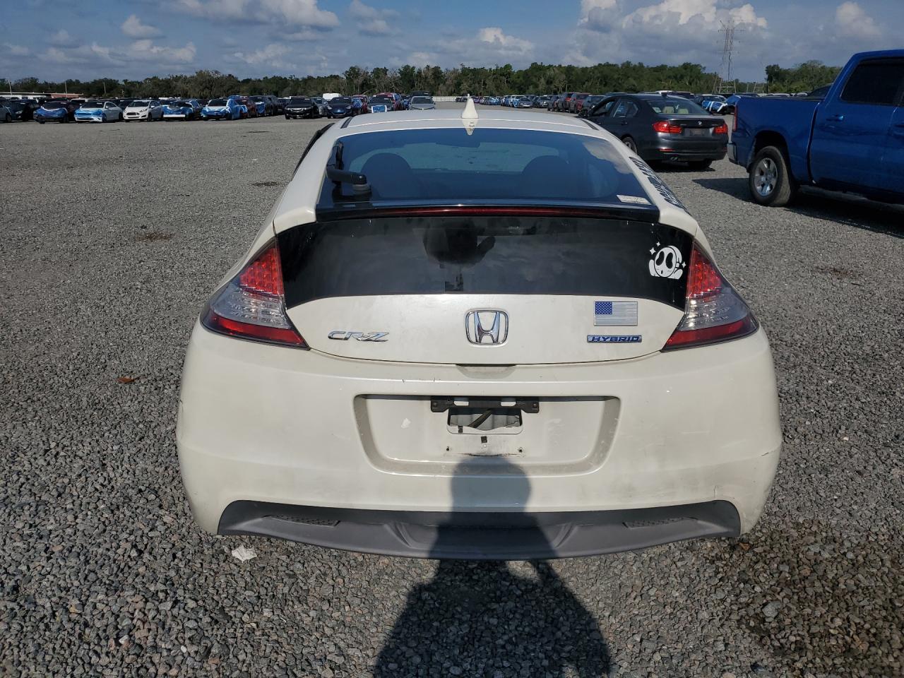 2012 Honda Cr-z Ex White vin: JHMZF1D63CS005291