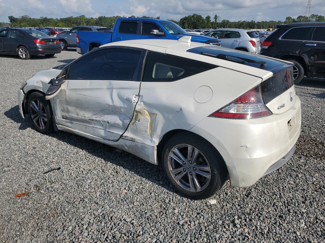 2012 Honda Cr-z Ex White vin: JHMZF1D63CS005291