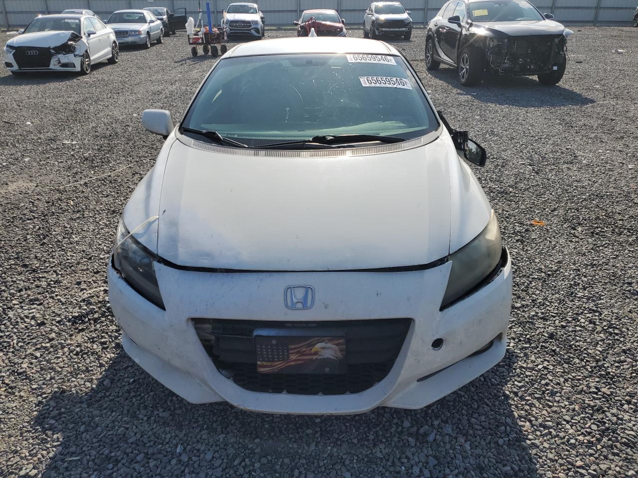 2012 Honda Cr-z Ex White vin: JHMZF1D63CS005291