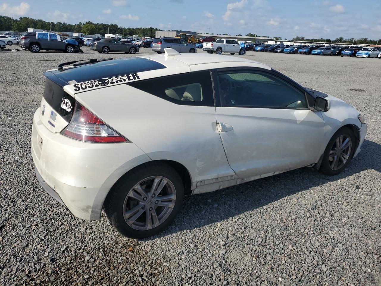 2012 Honda Cr-z Ex White vin: JHMZF1D63CS005291