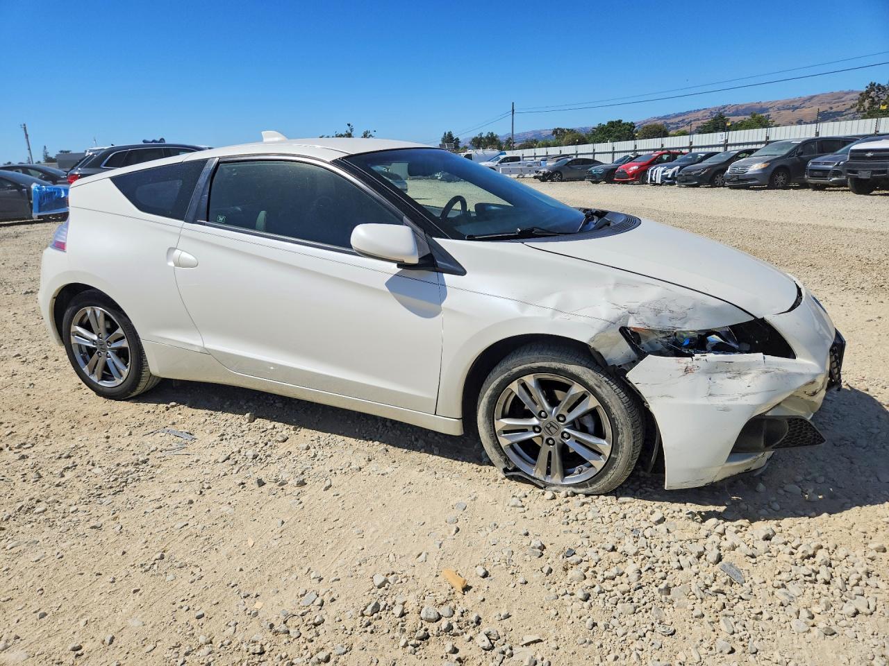 2013 Honda Cr-z White vin: JHMZF1D63DS001663