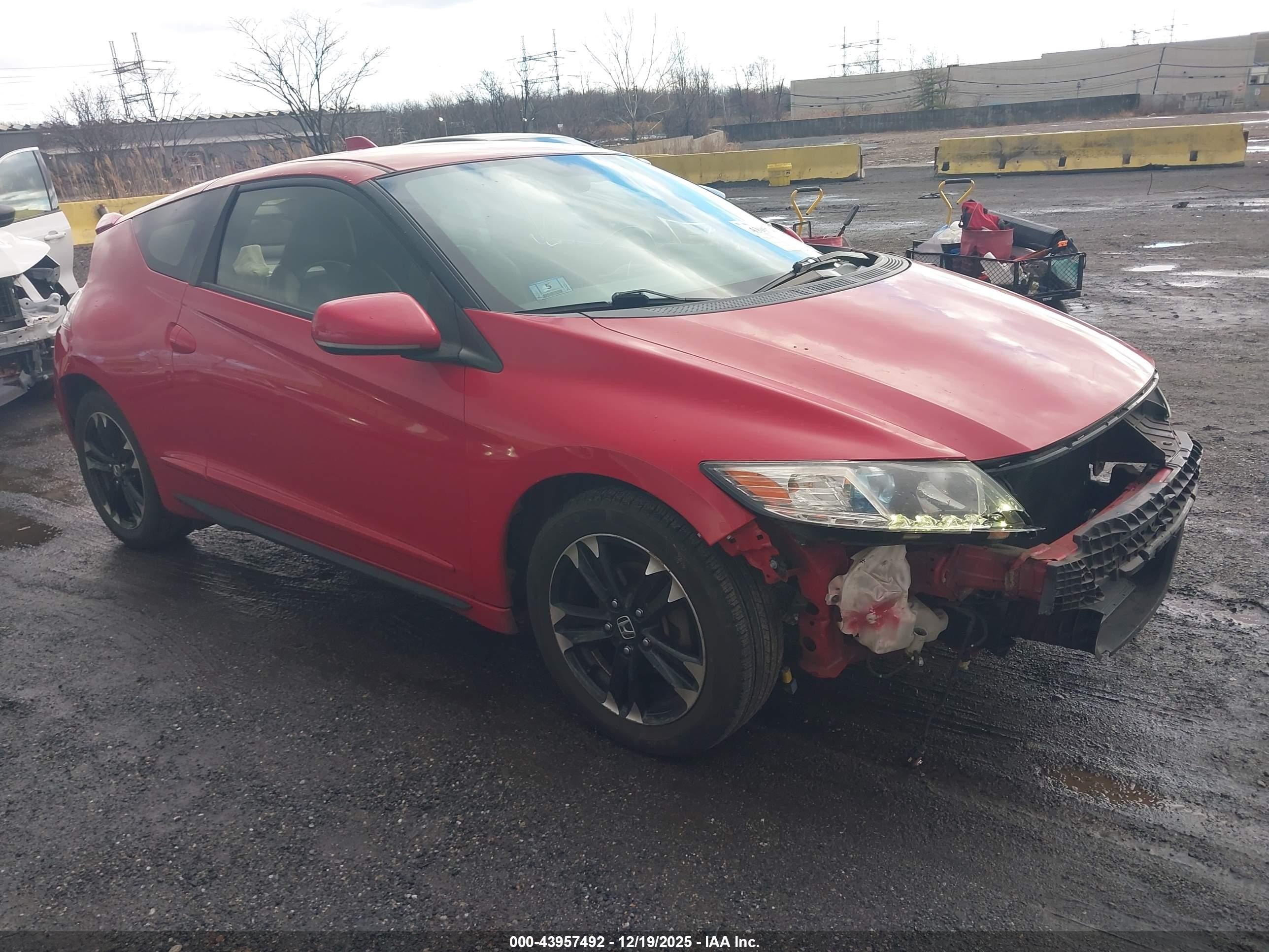 2015 Honda Cr-z Ex Red vin: JHMZF1D63FS000466