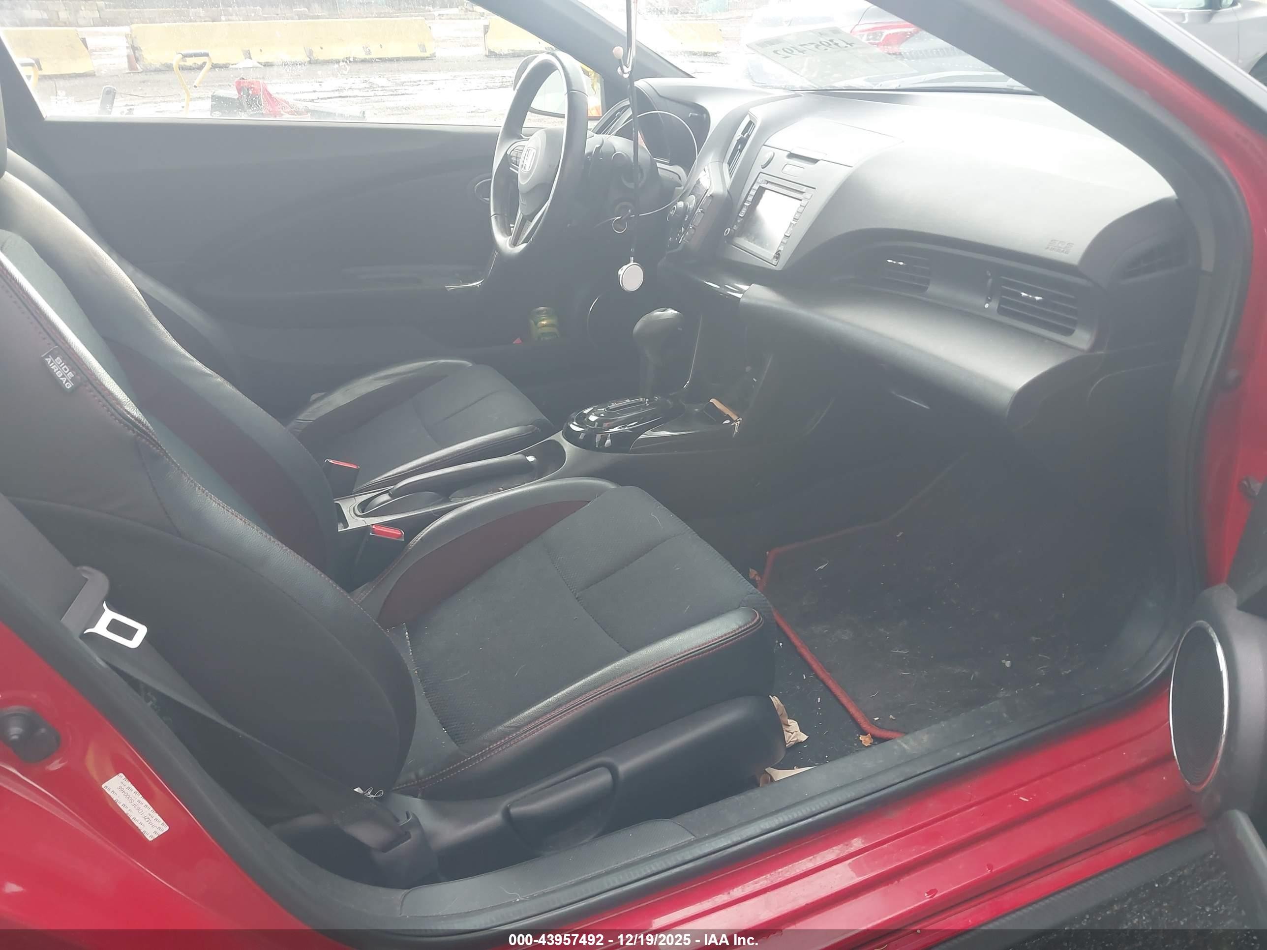 2015 Honda Cr-z Ex Red vin: JHMZF1D63FS000466
