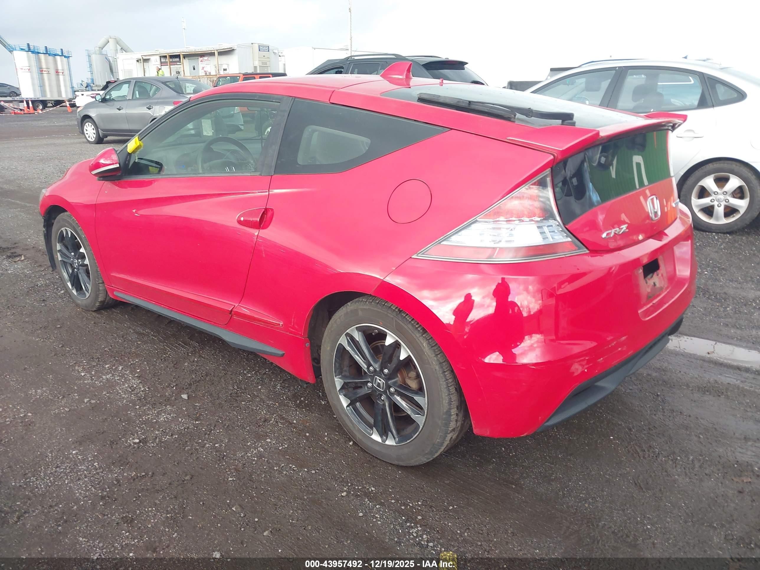 2015 Honda Cr-z Ex Red vin: JHMZF1D63FS000466