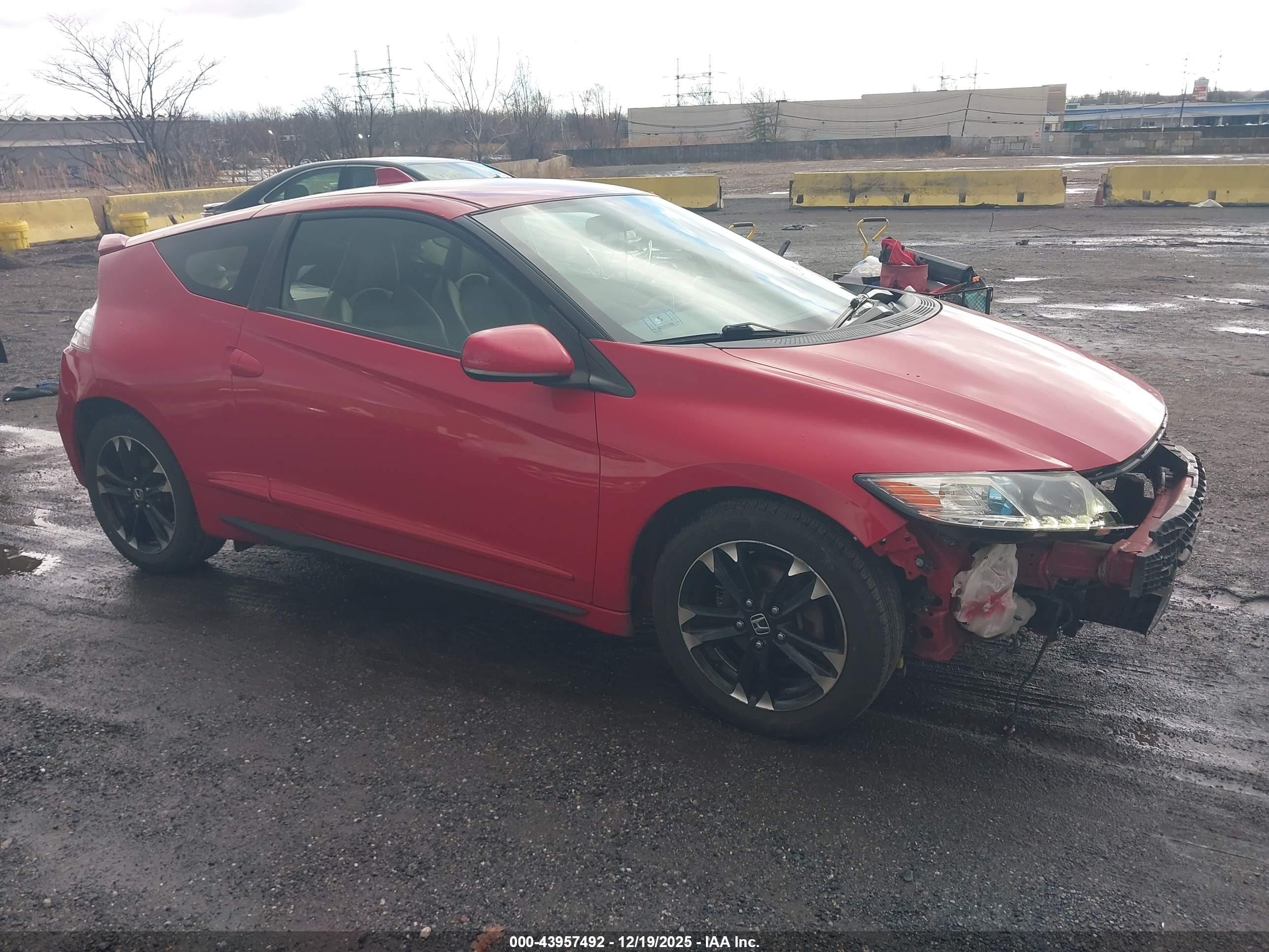 2015 Honda Cr-z Ex Red vin: JHMZF1D63FS000466
