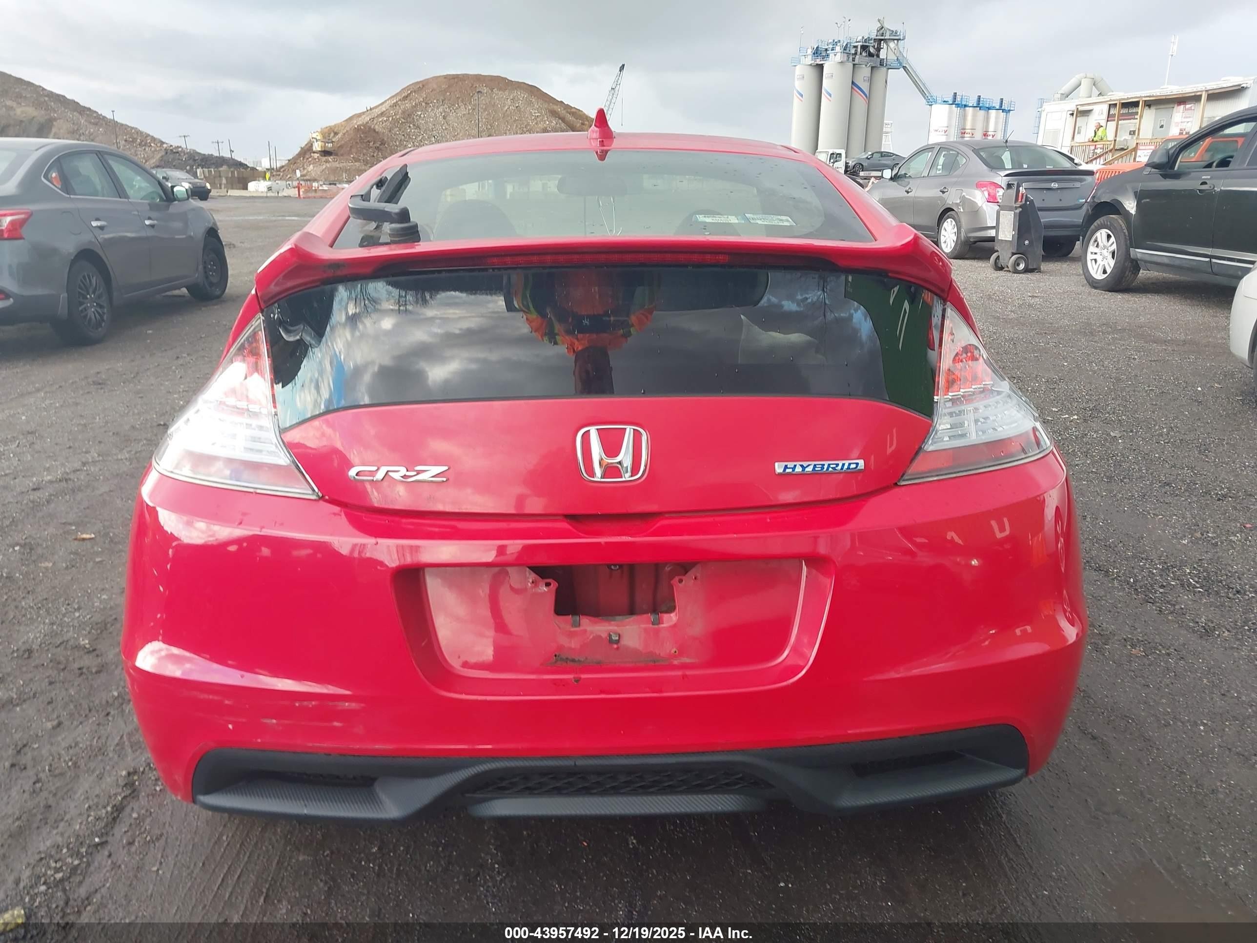 2015 Honda Cr-z Ex Red vin: JHMZF1D63FS000466