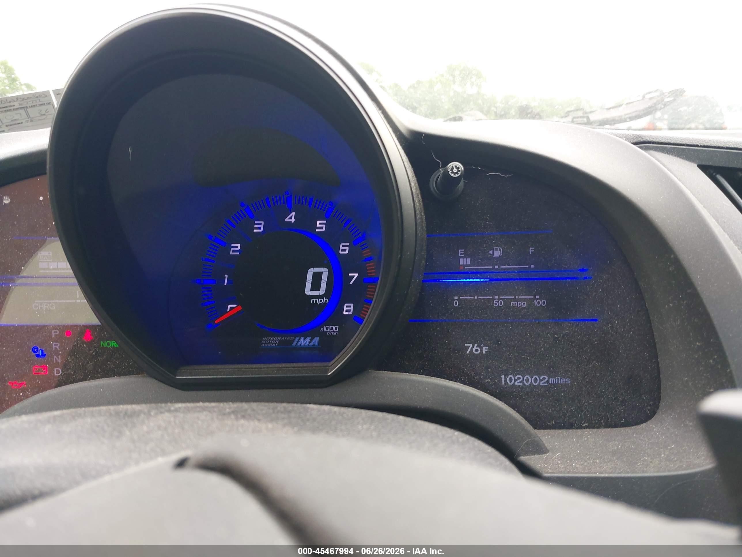 2015 Honda Cr-z Ex Blue vin: JHMZF1D63FS001603
