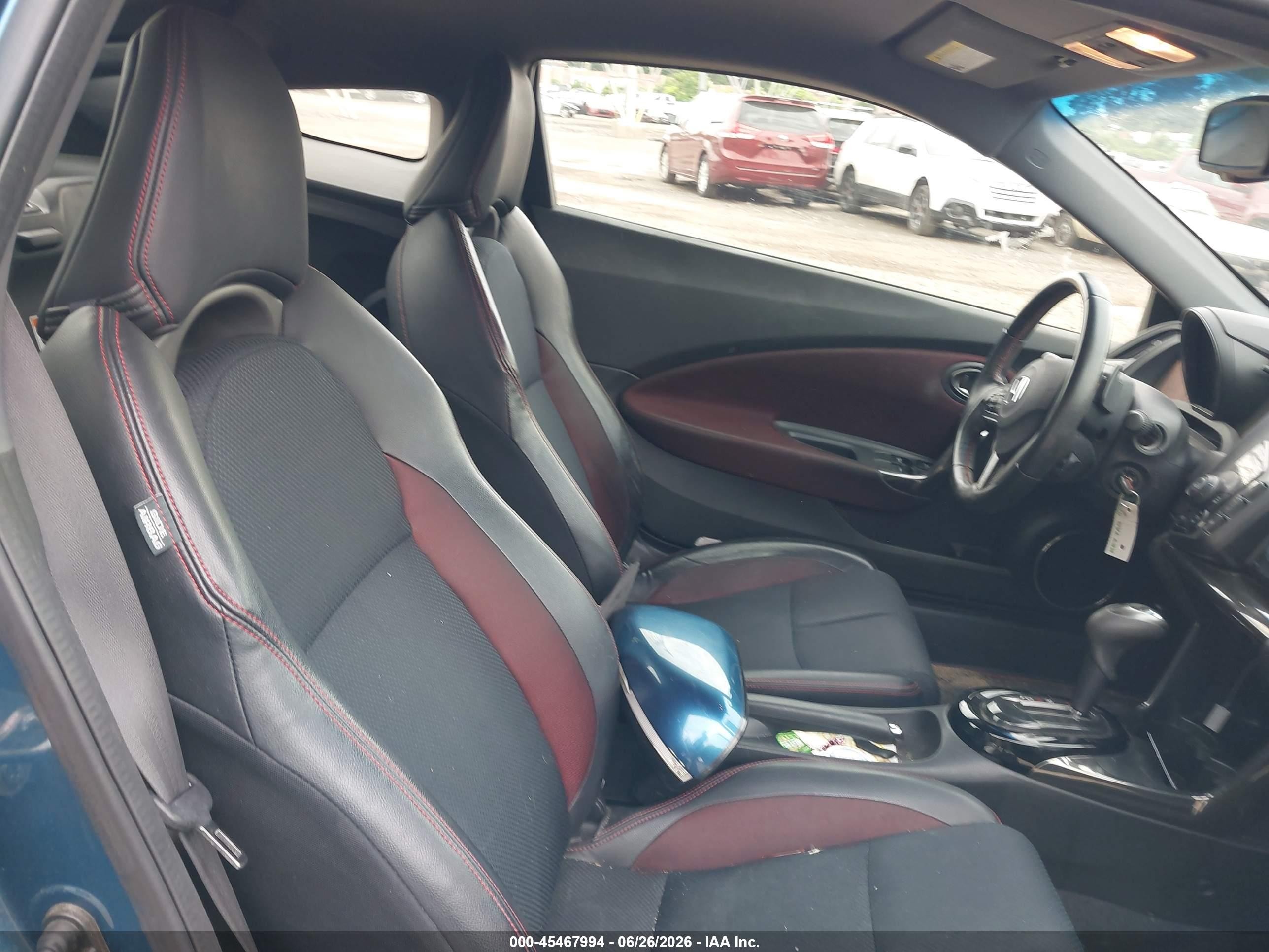 2015 Honda Cr-z Ex Blue vin: JHMZF1D63FS001603