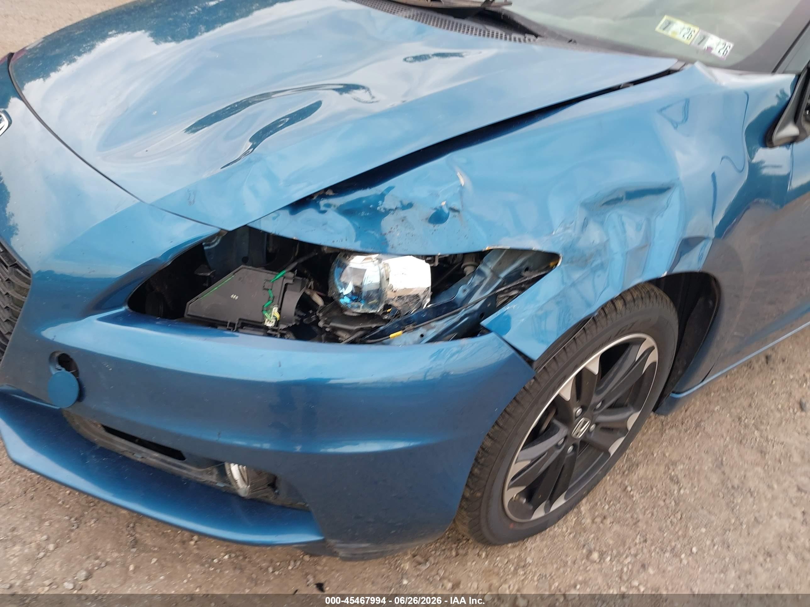 2015 Honda Cr-z Ex Blue vin: JHMZF1D63FS001603