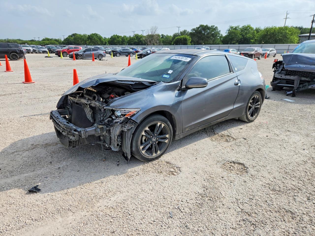 2015 Honda Cr-z Ex Gray vin: JHMZF1D63FS003240