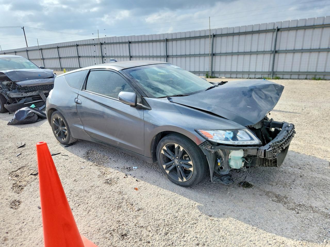 2015 Honda Cr-z Ex Gray vin: JHMZF1D63FS003240