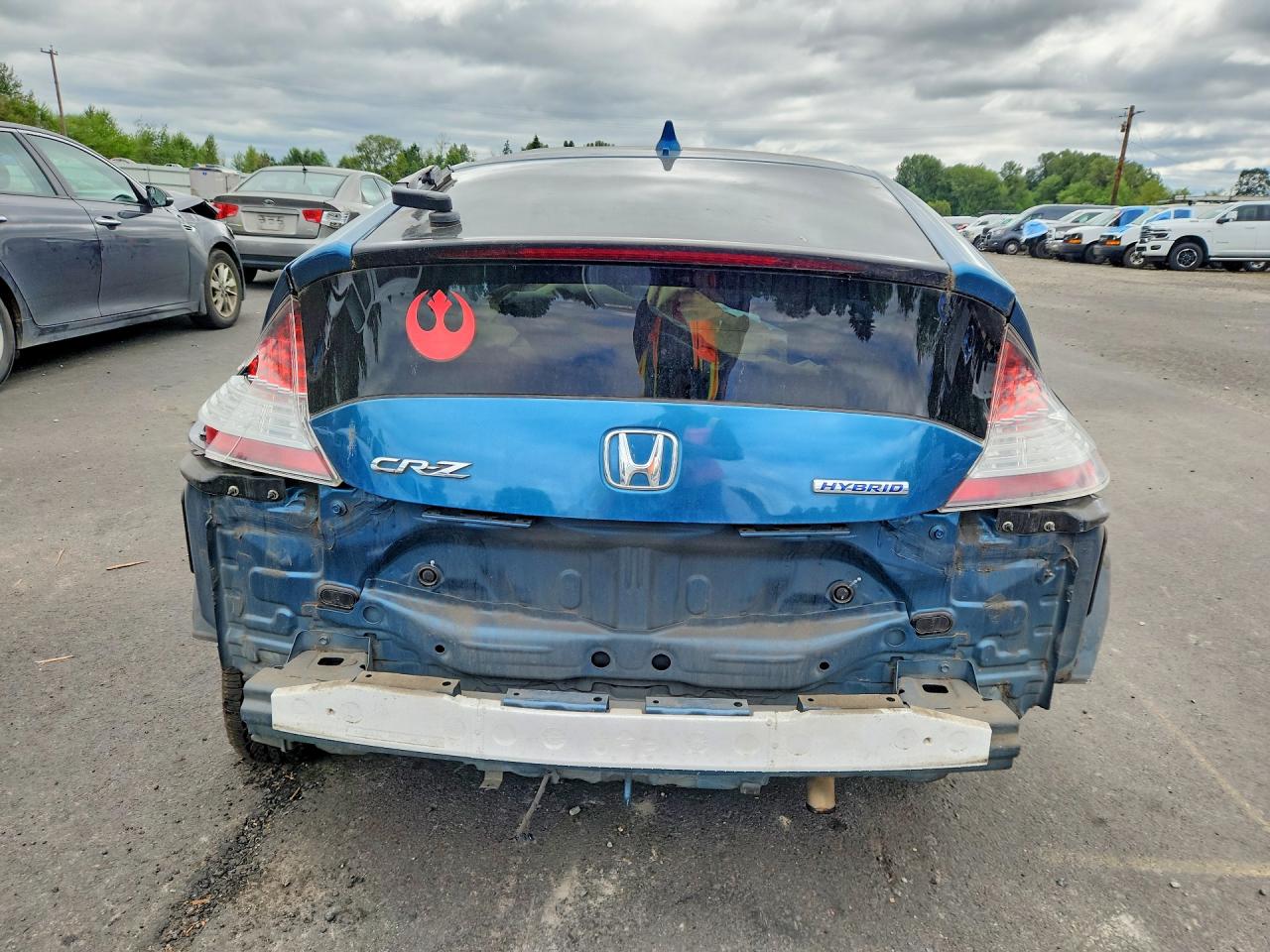 2011 Honda Cr-z Ex Blue vin: JHMZF1D64BS004102