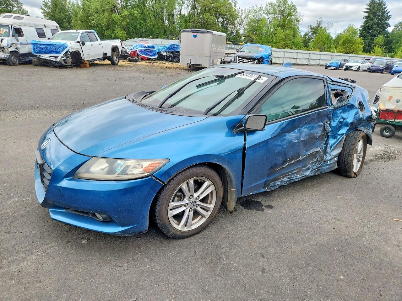 2011 Honda Cr-z Ex Blue vin: JHMZF1D64BS004102