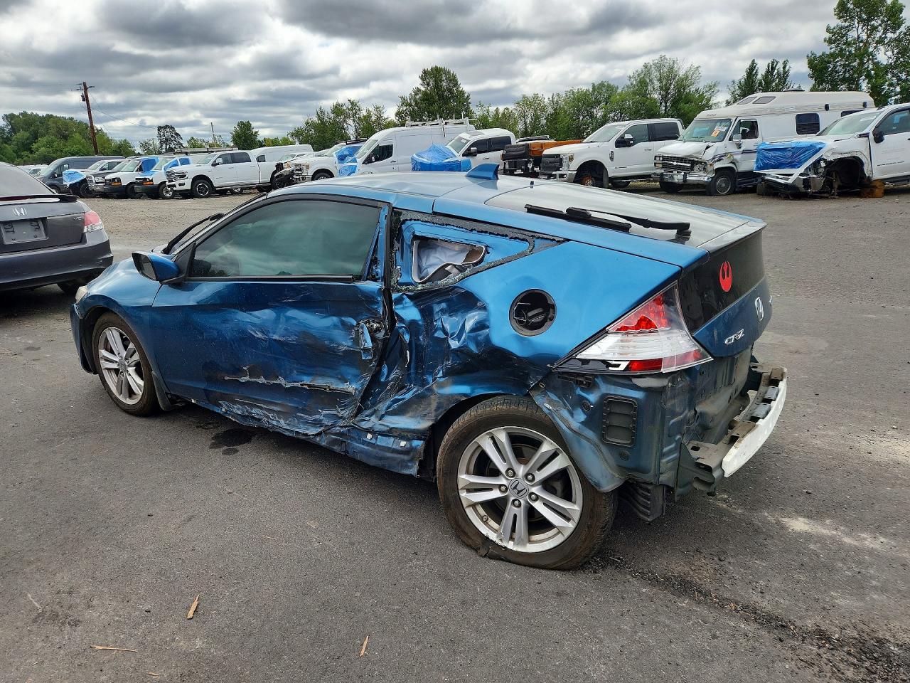 2011 Honda Cr-z Ex Blue vin: JHMZF1D64BS004102