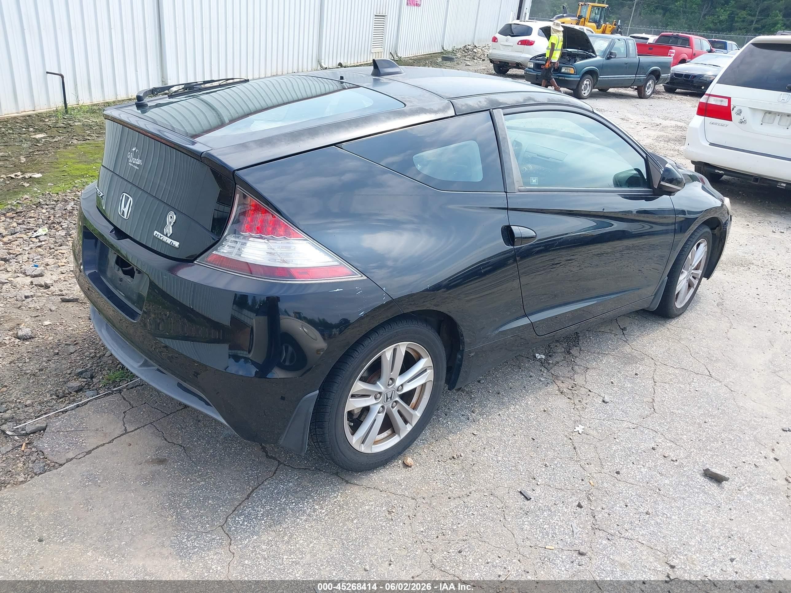 2011 Honda Cr-z Ex Black vin: JHMZF1D64BS014273