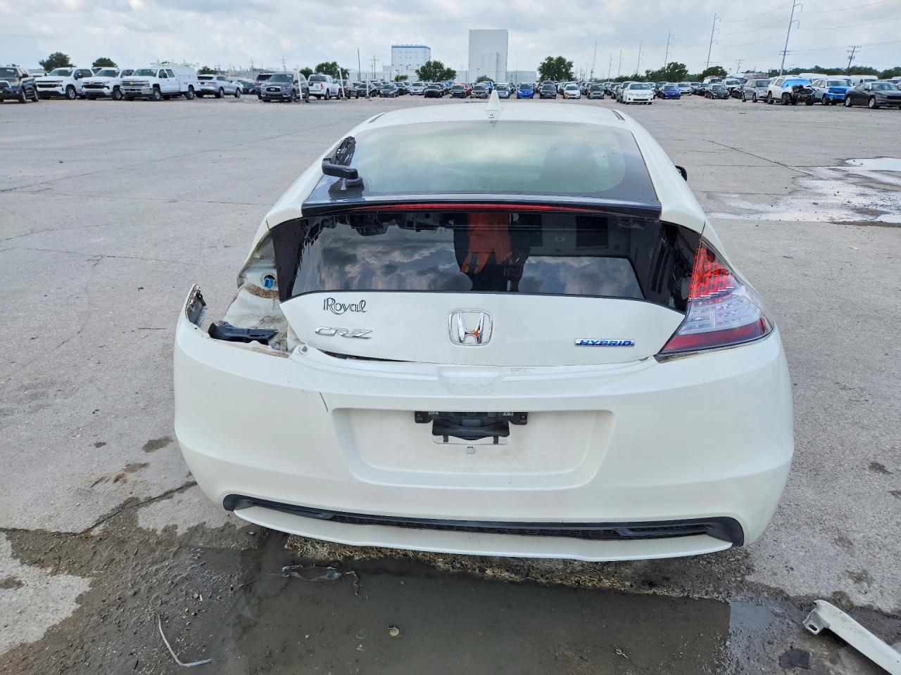 2013 Honda Cr-z Ex White vin: JHMZF1D64DS003101