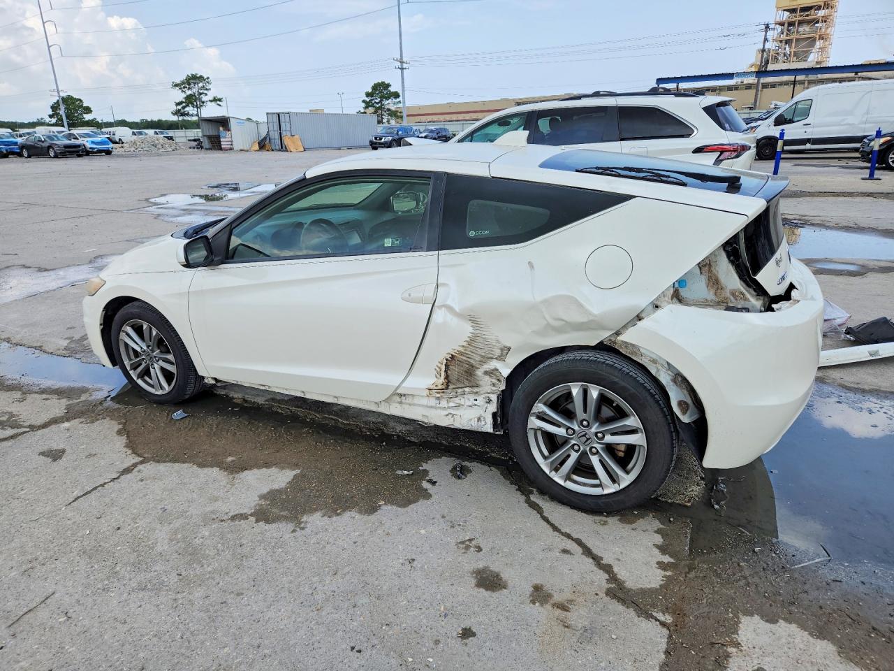 2013 Honda Cr-z Ex White vin: JHMZF1D64DS003101