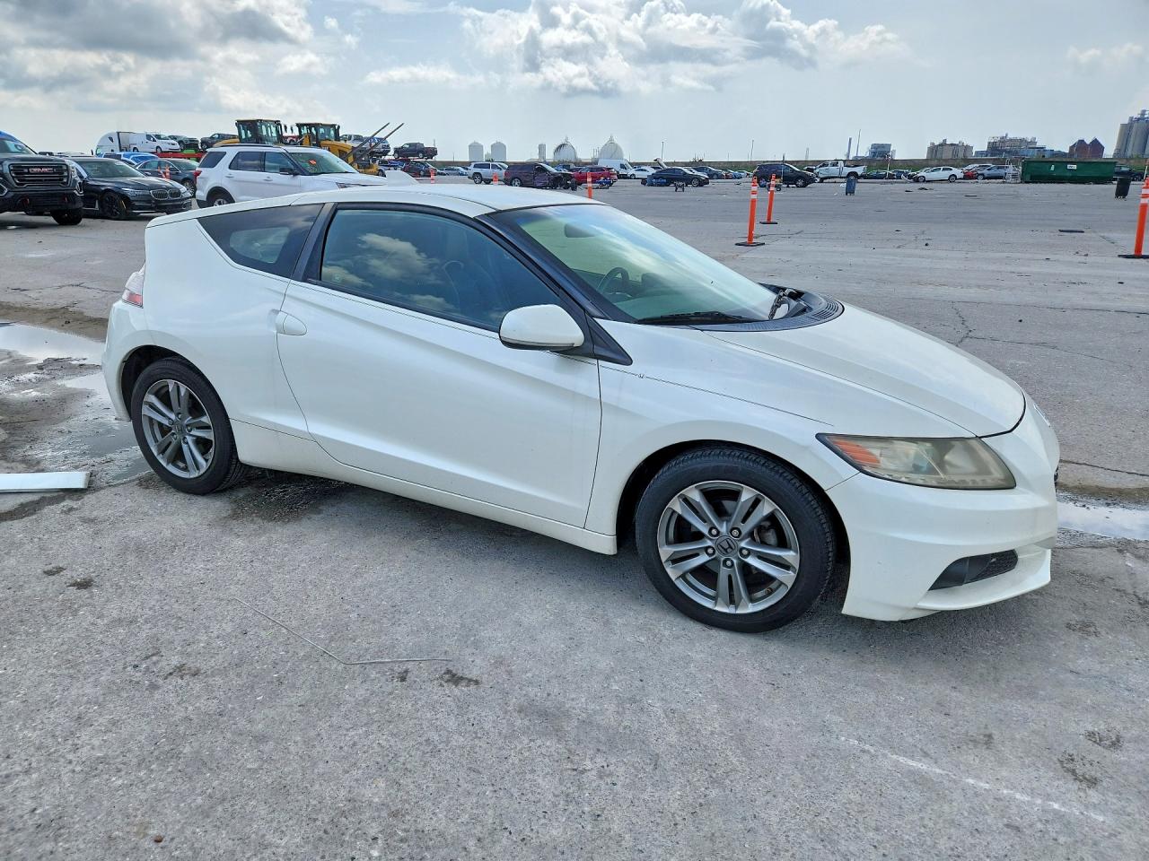2013 Honda Cr-z Ex White vin: JHMZF1D64DS003101
