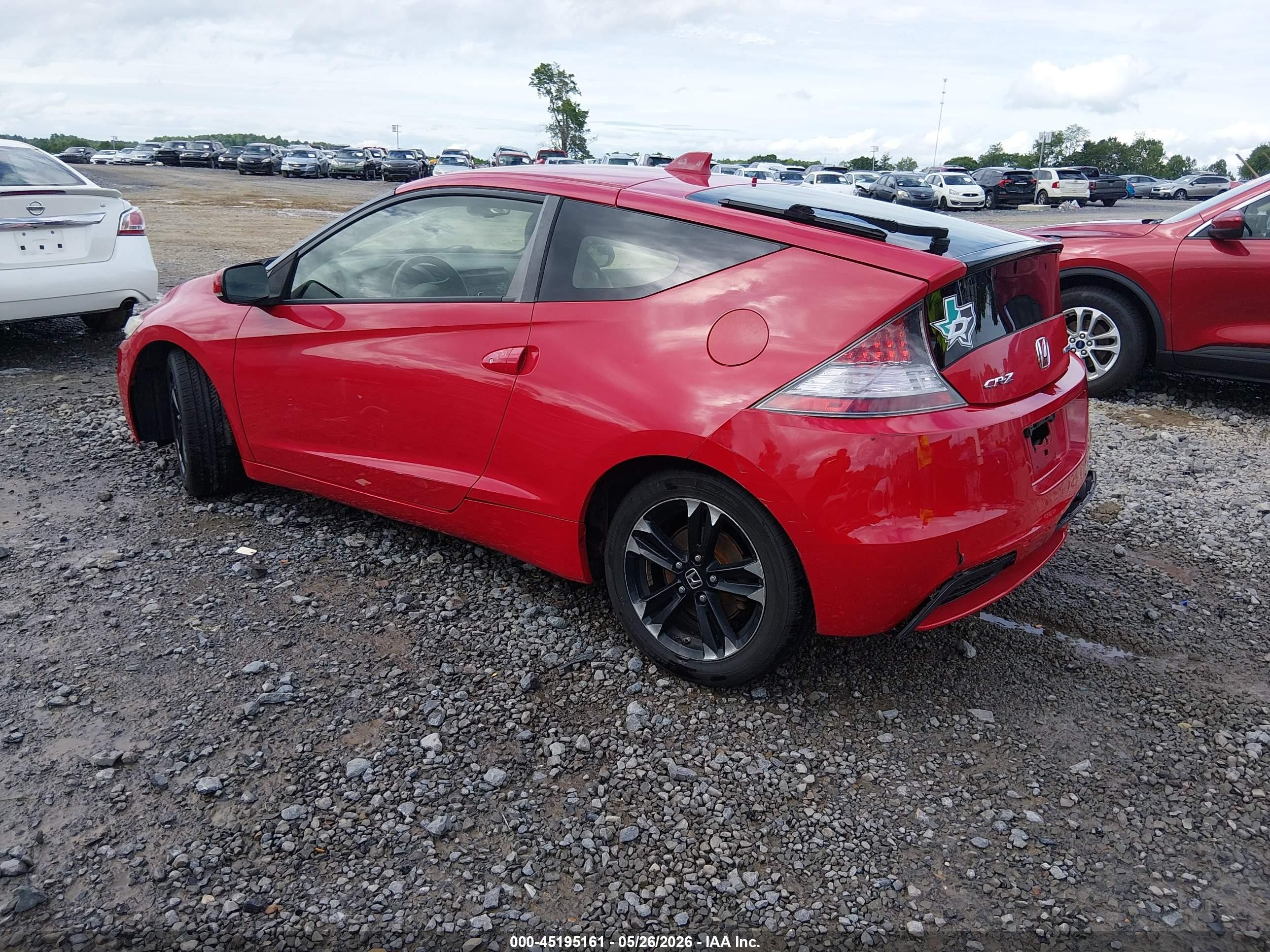 2014 Honda Cr-z Ex Red vin: JHMZF1D64ES003228