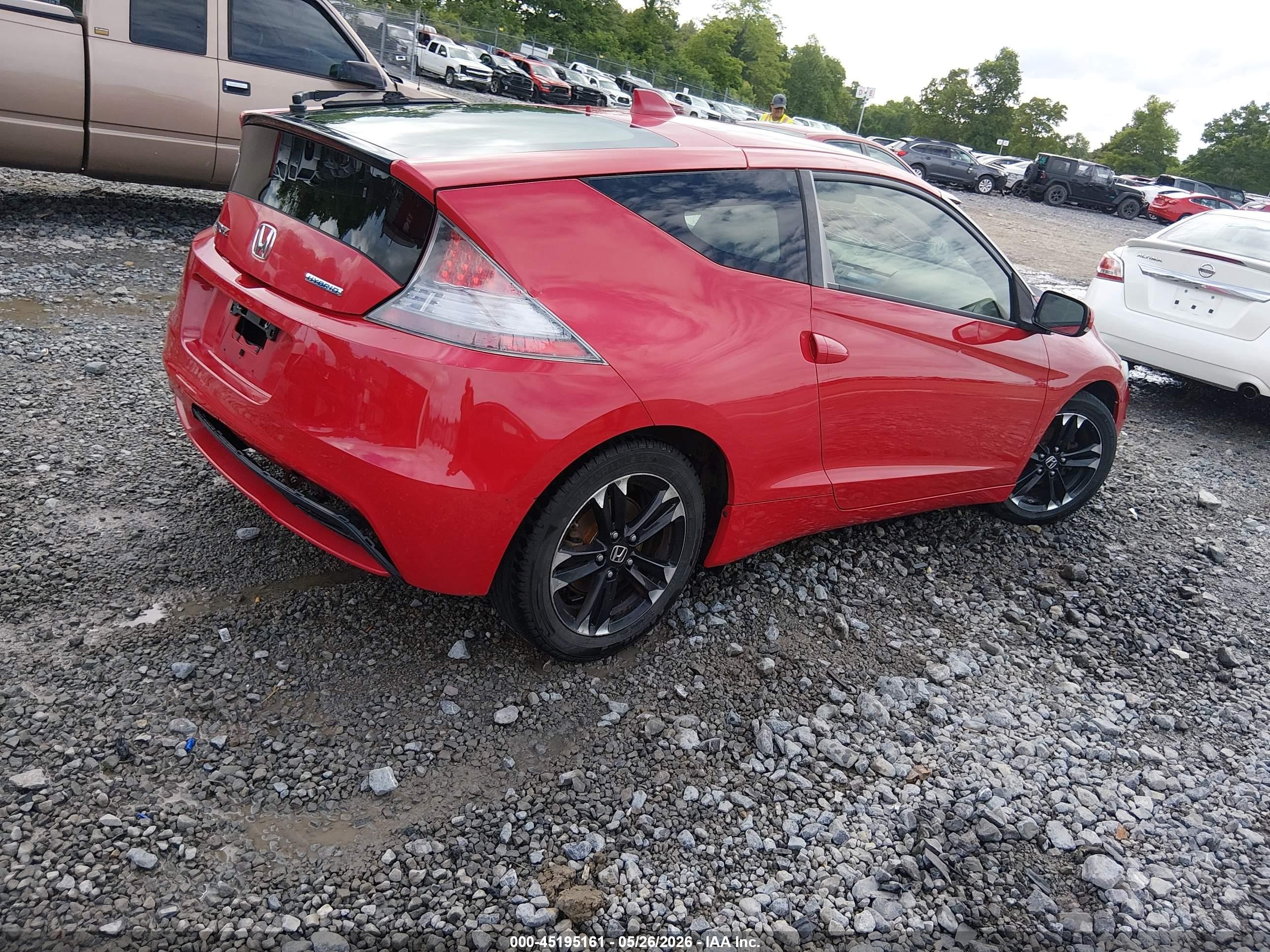 2014 Honda Cr-z Ex Red vin: JHMZF1D64ES003228