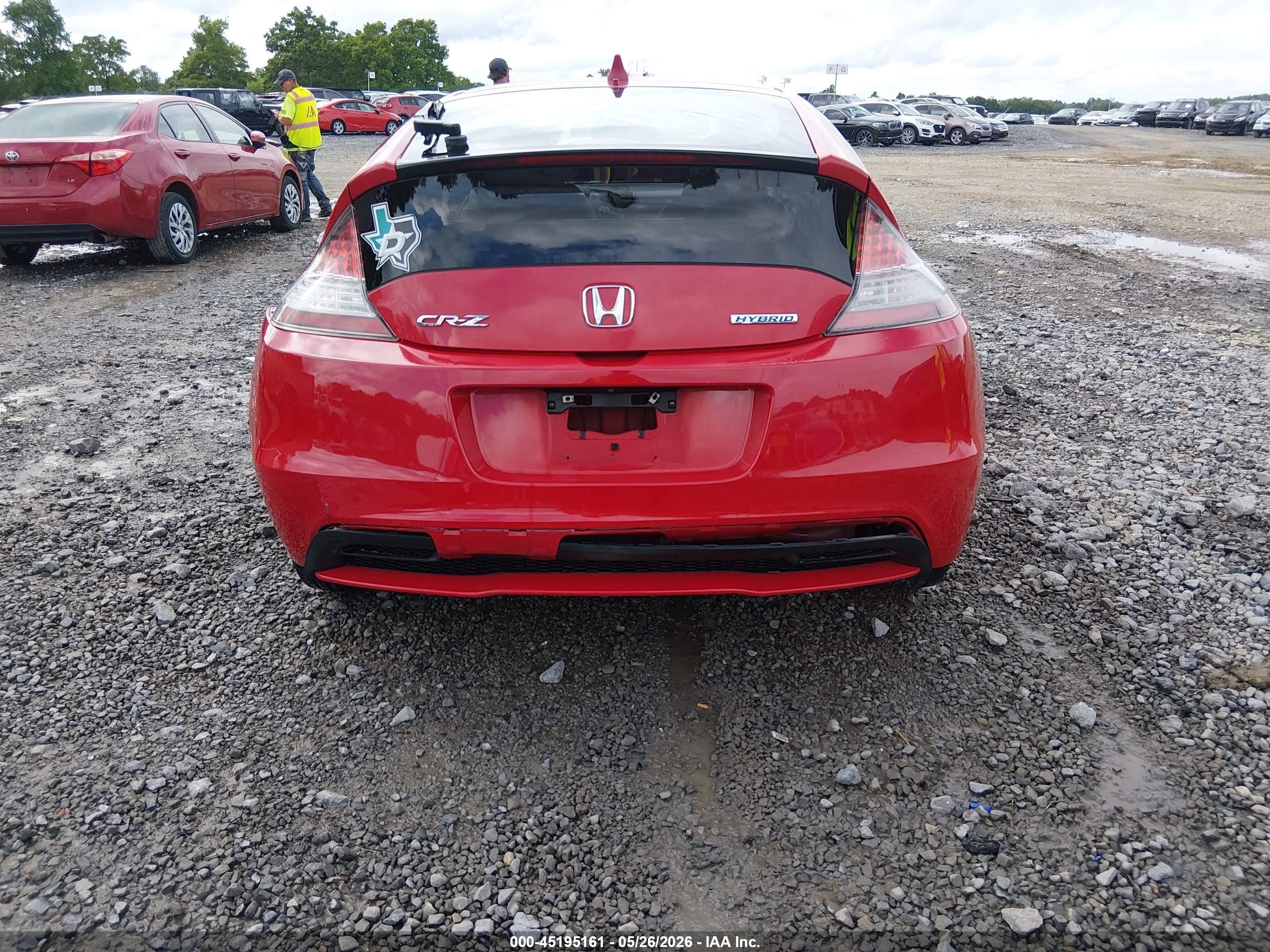 2014 Honda Cr-z Ex Red vin: JHMZF1D64ES003228