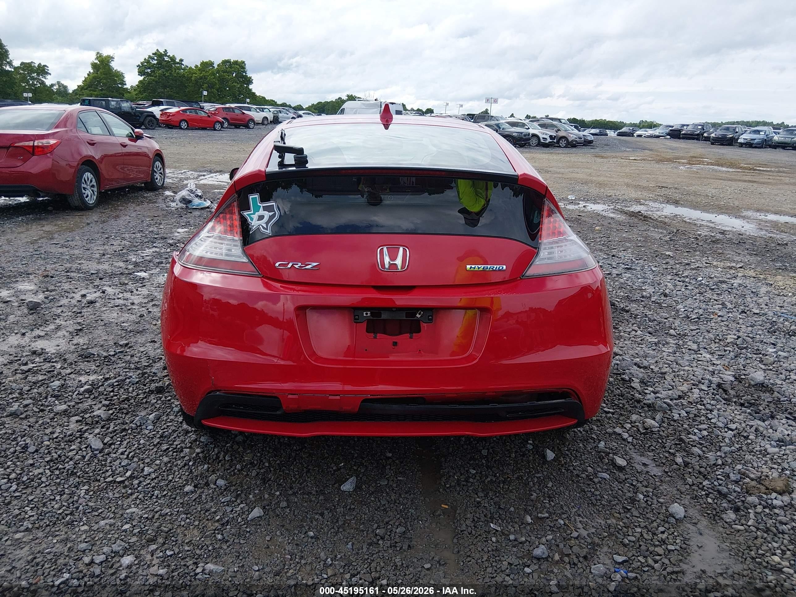 2014 Honda Cr-z Ex Red vin: JHMZF1D64ES003228
