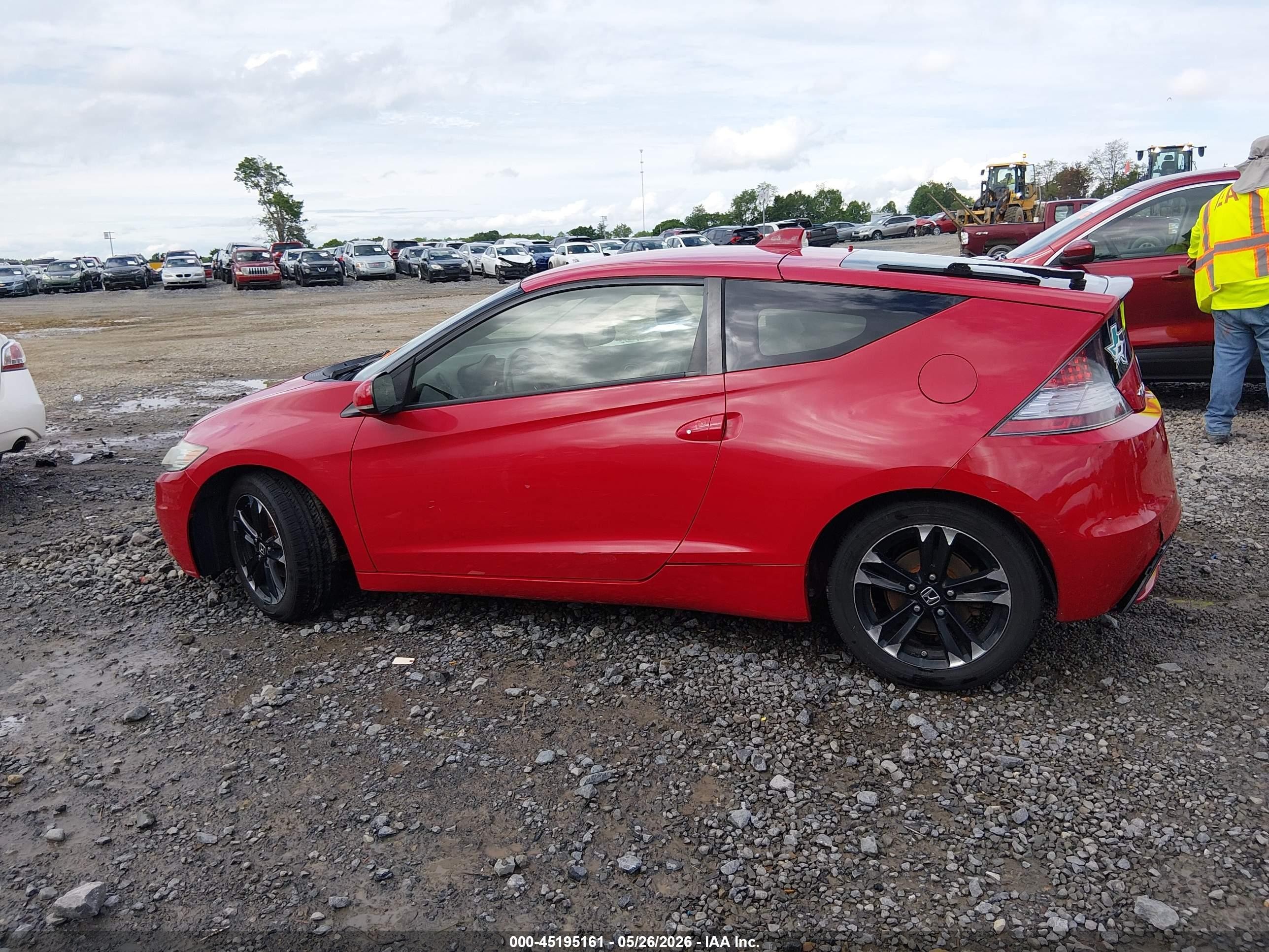 2014 Honda Cr-z Ex Red vin: JHMZF1D64ES003228