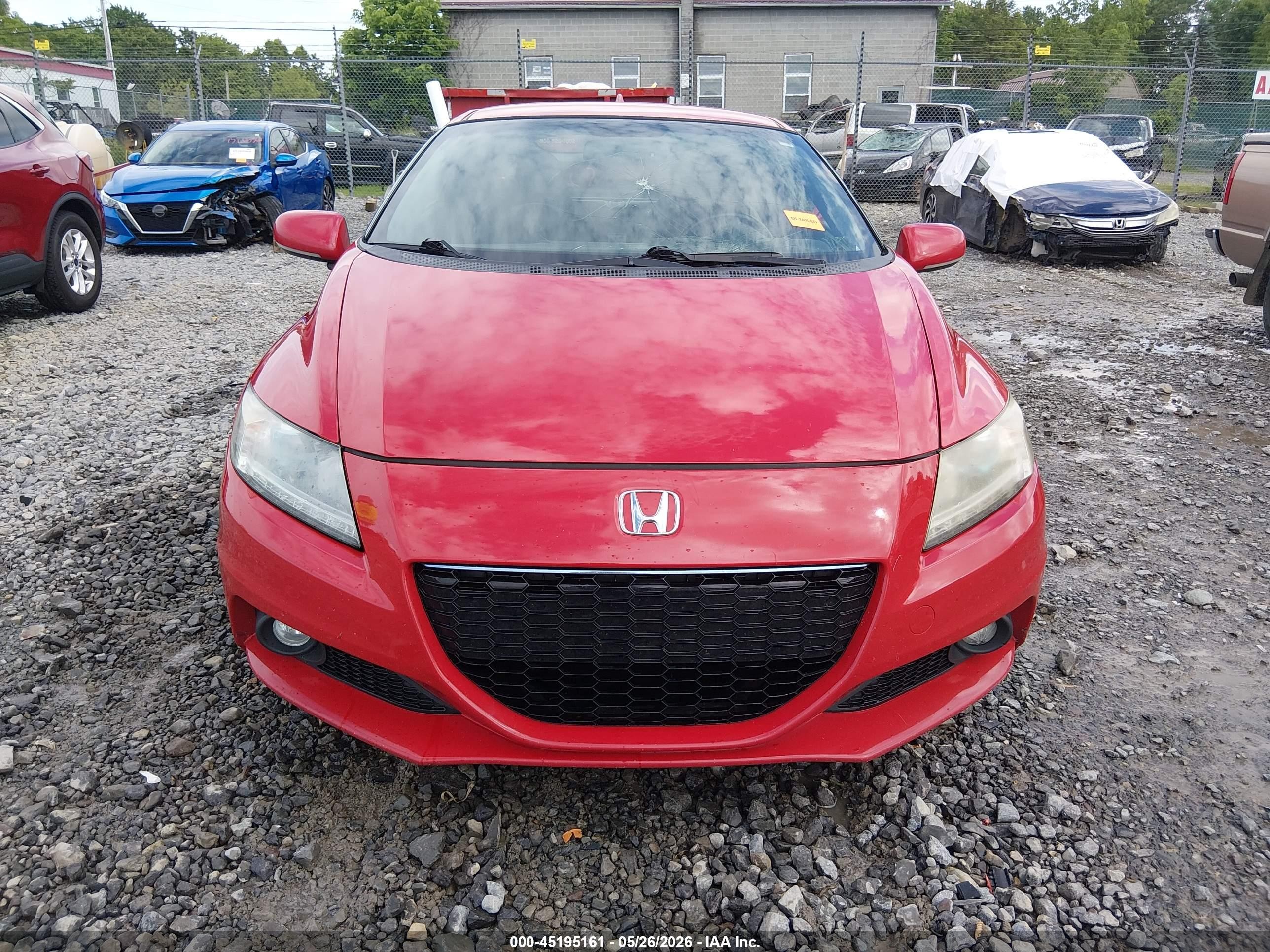 2014 Honda Cr-z Ex Red vin: JHMZF1D64ES003228