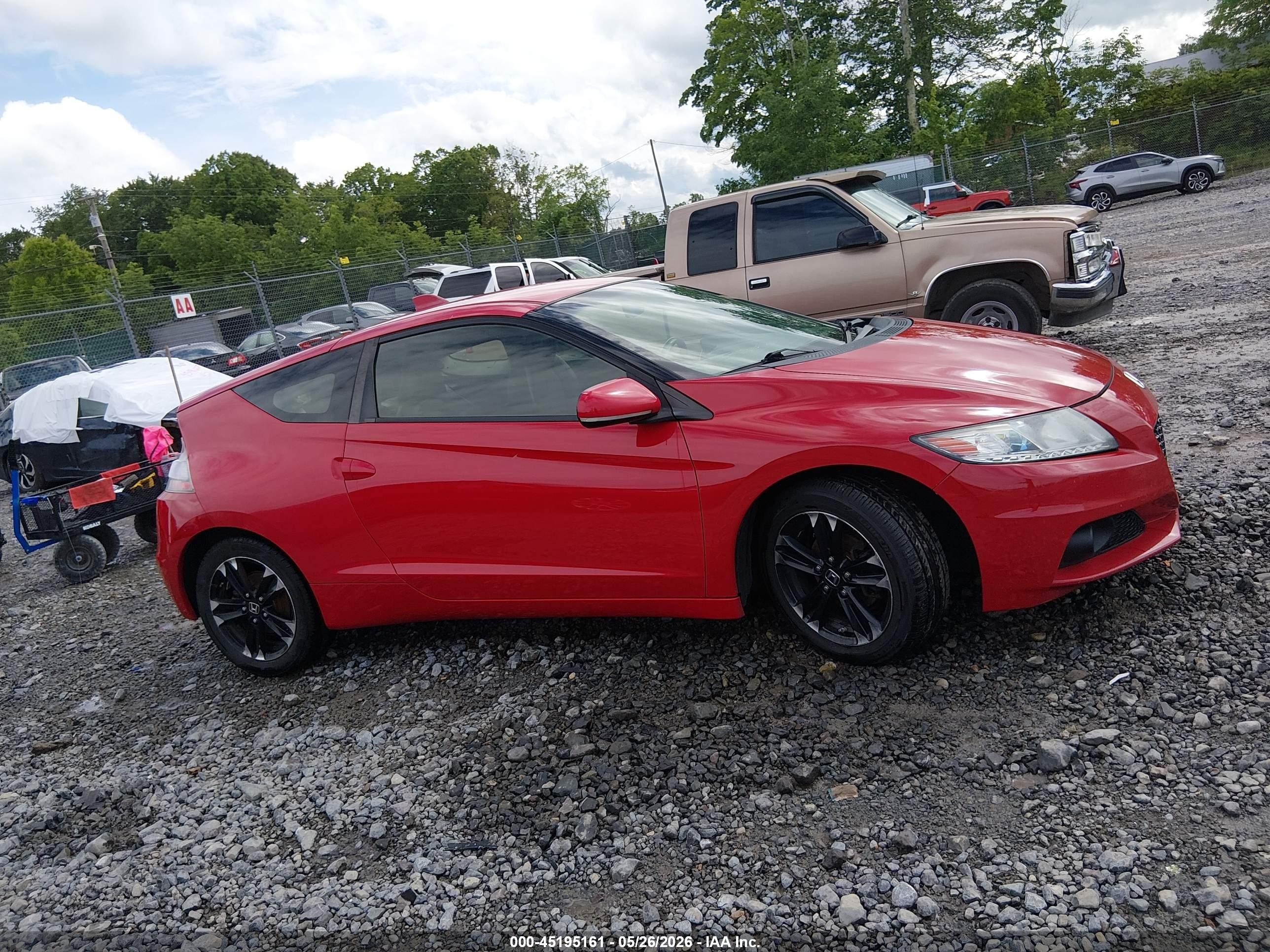 2014 Honda Cr-z Ex Red vin: JHMZF1D64ES003228