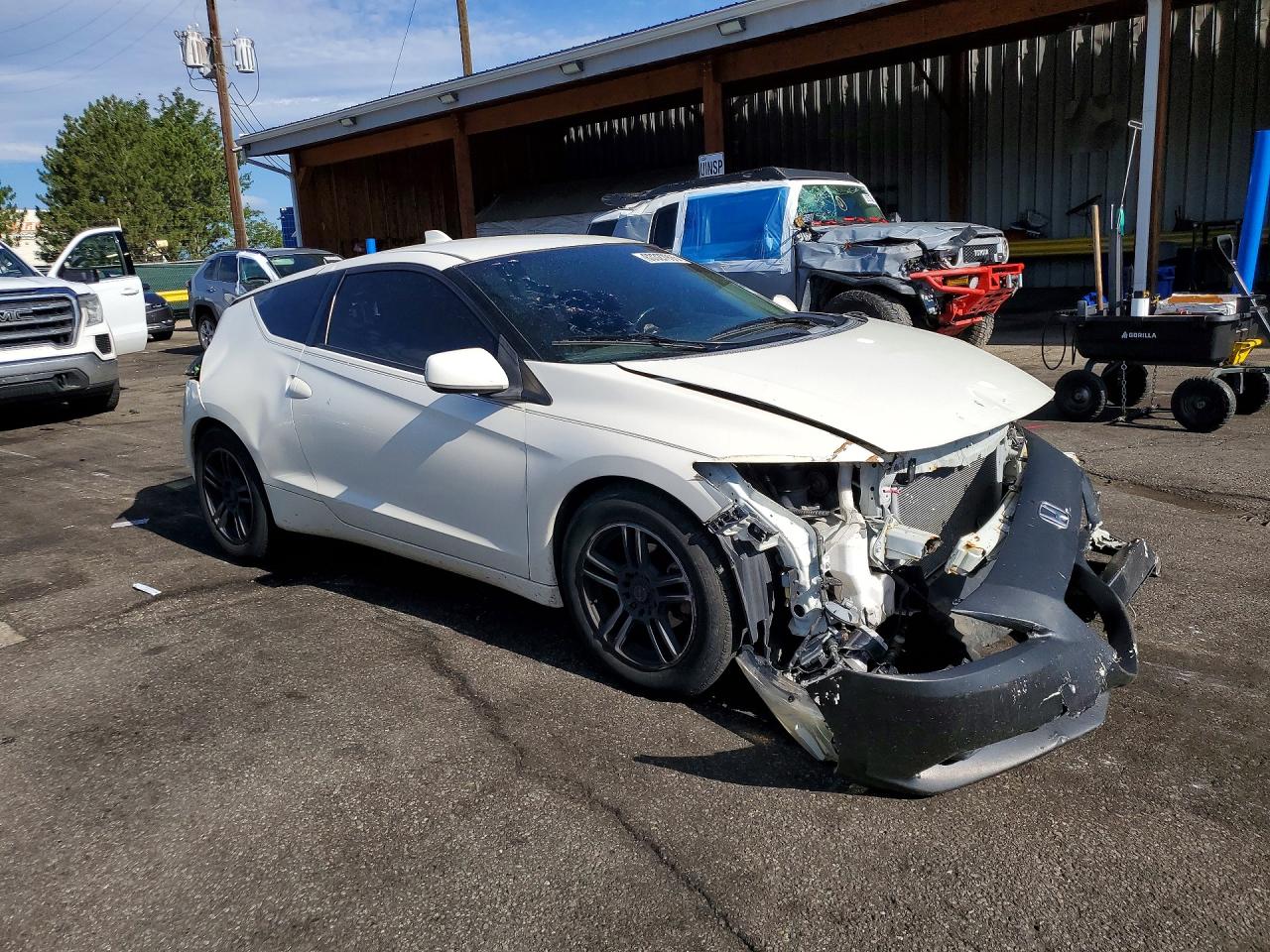 2011 Honda Cr-z Ex White vin: JHMZF1D65BS010863
