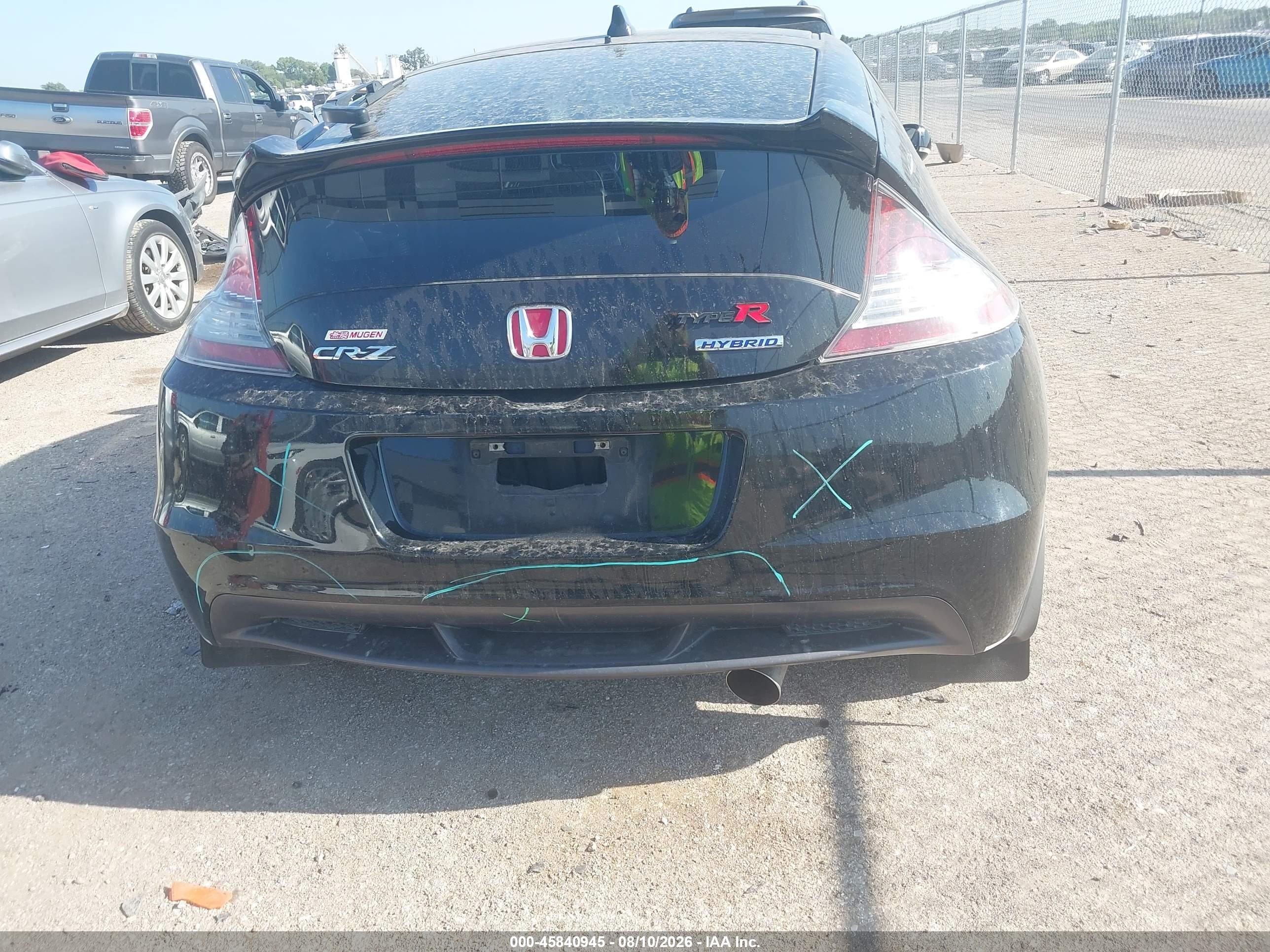 2011 Honda Cr-z Ex Black vin: JHMZF1D65BS011270