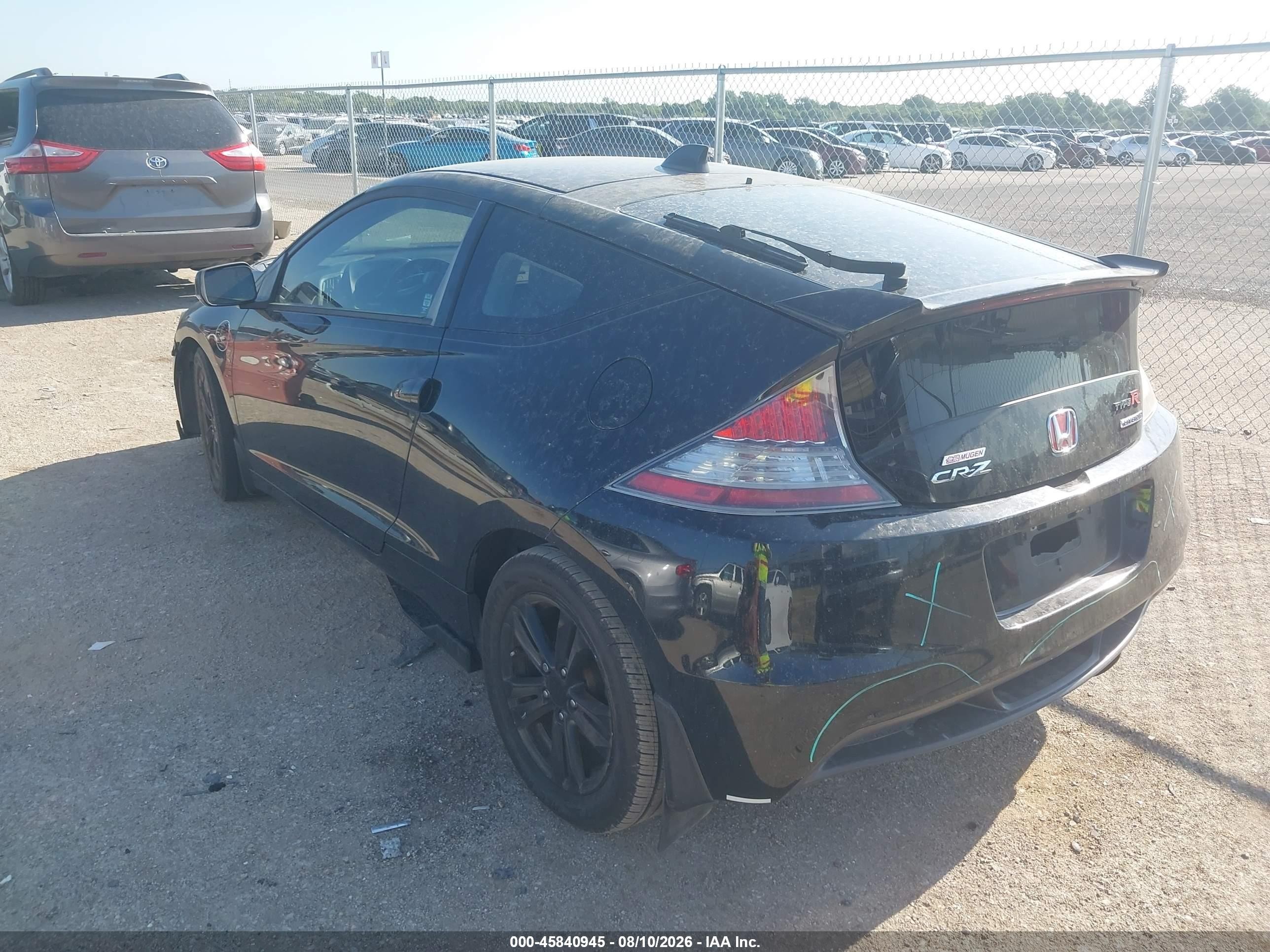 2011 Honda Cr-z Ex Black vin: JHMZF1D65BS011270