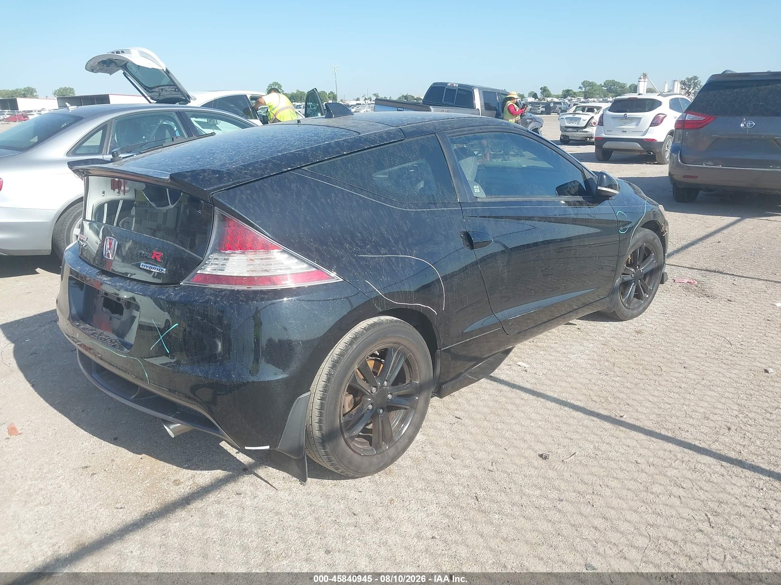 2011 Honda Cr-z Ex Black vin: JHMZF1D65BS011270