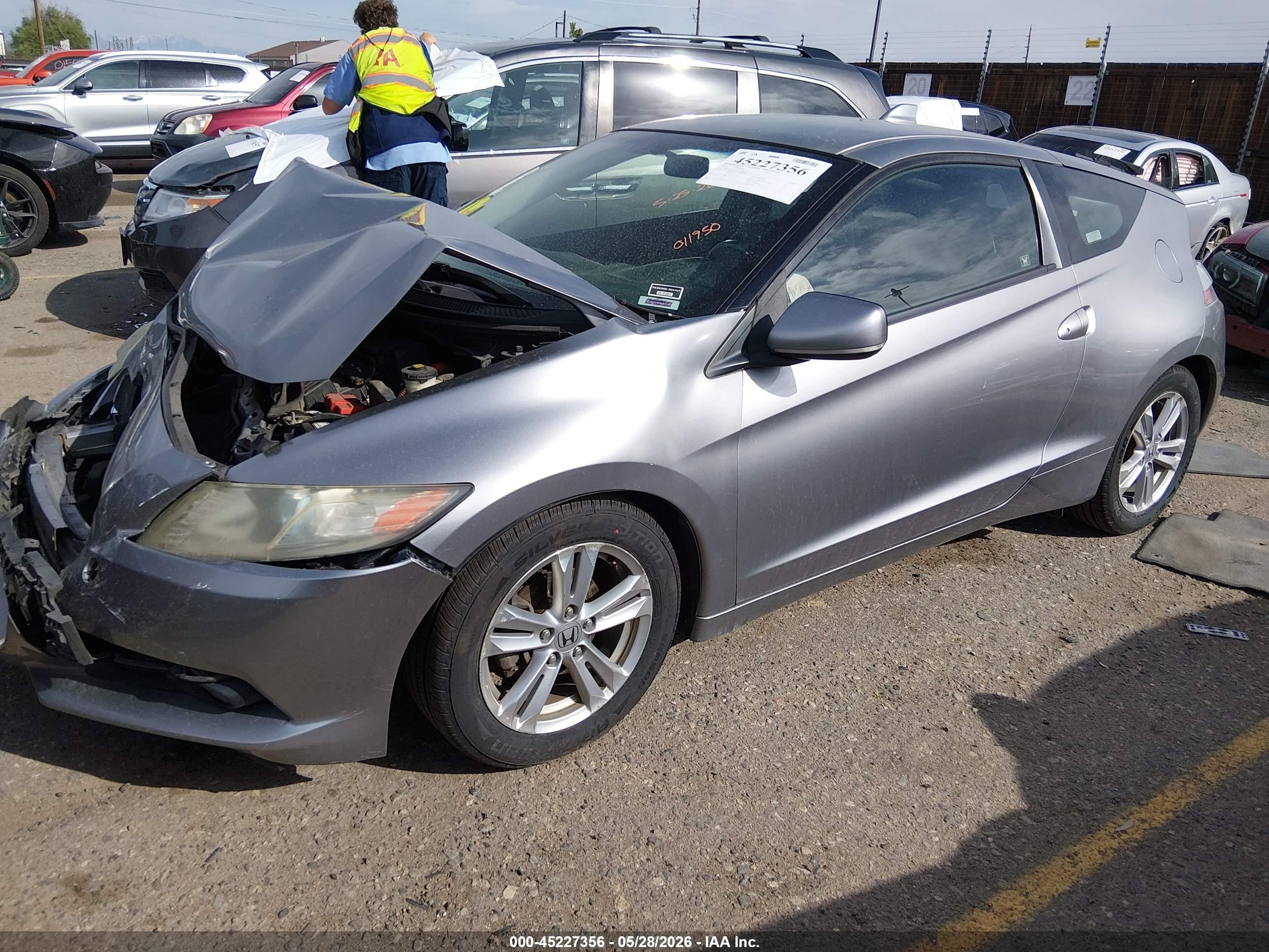 2011 Honda Cr-z Ex Silver vin: JHMZF1D65BS011950