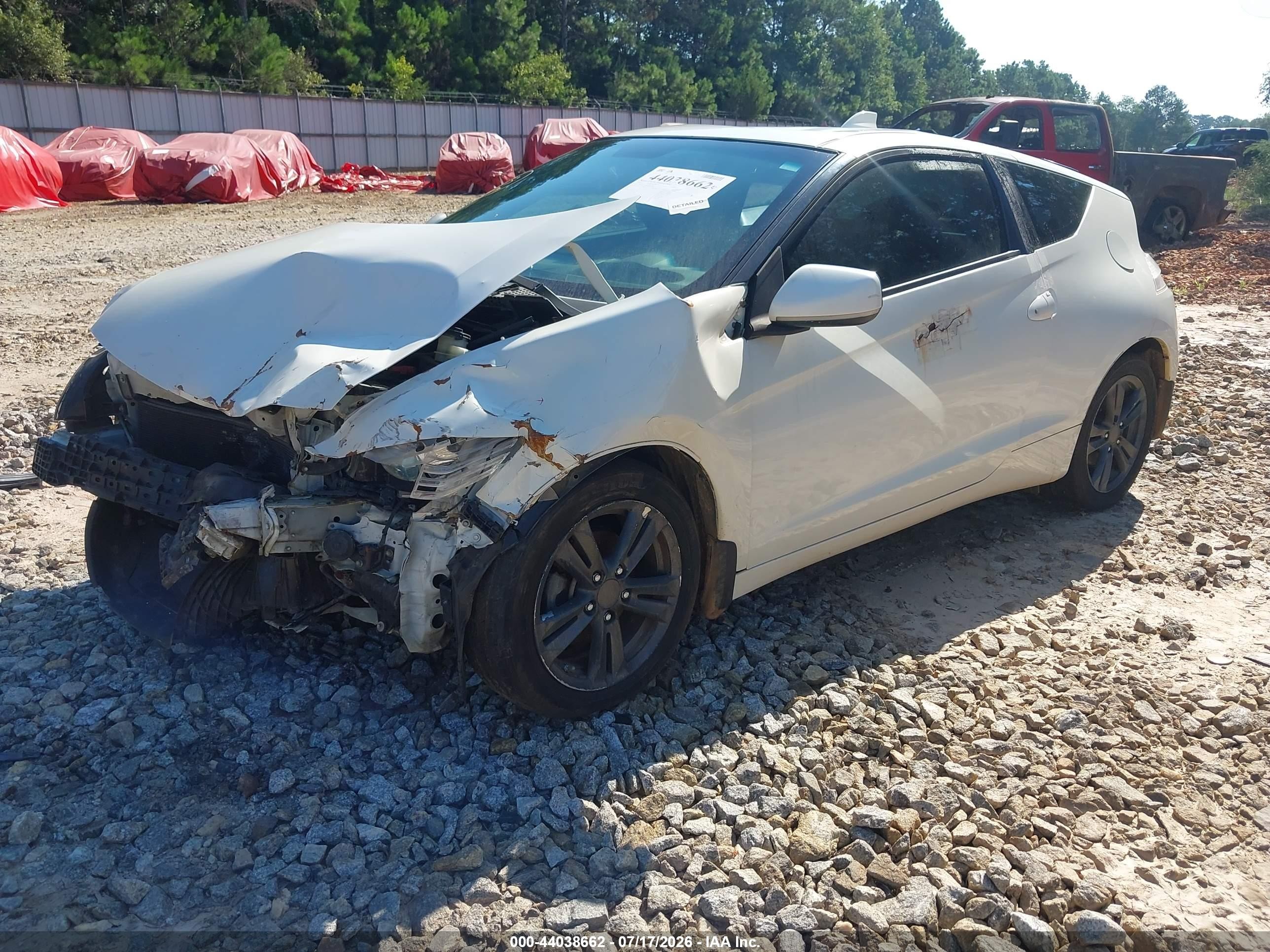 2011 Honda Cr-z Ex White vin: JHMZF1D65BS015495