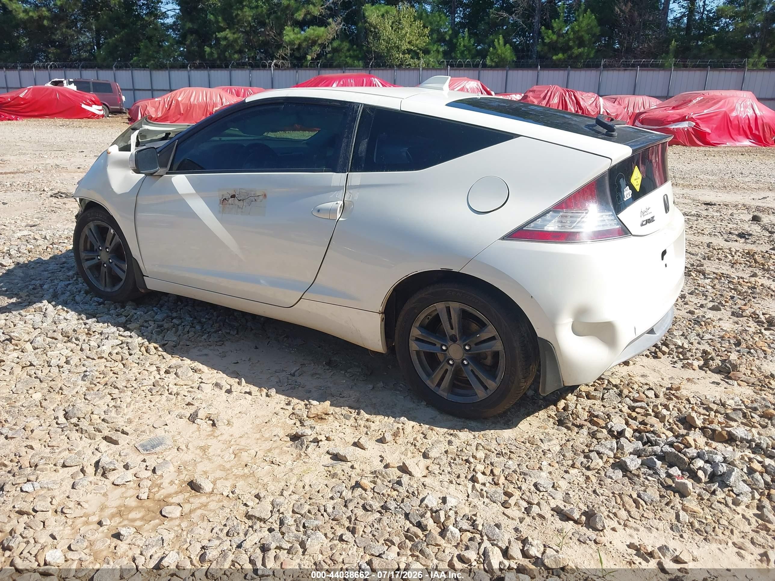 2011 Honda Cr-z Ex White vin: JHMZF1D65BS015495