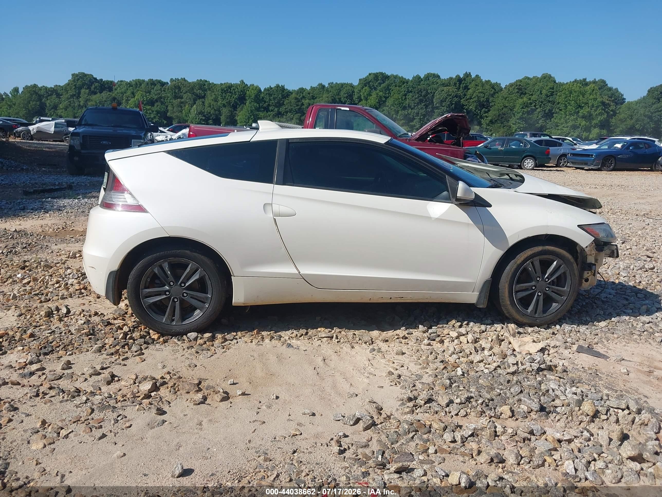 2011 Honda Cr-z Ex White vin: JHMZF1D65BS015495