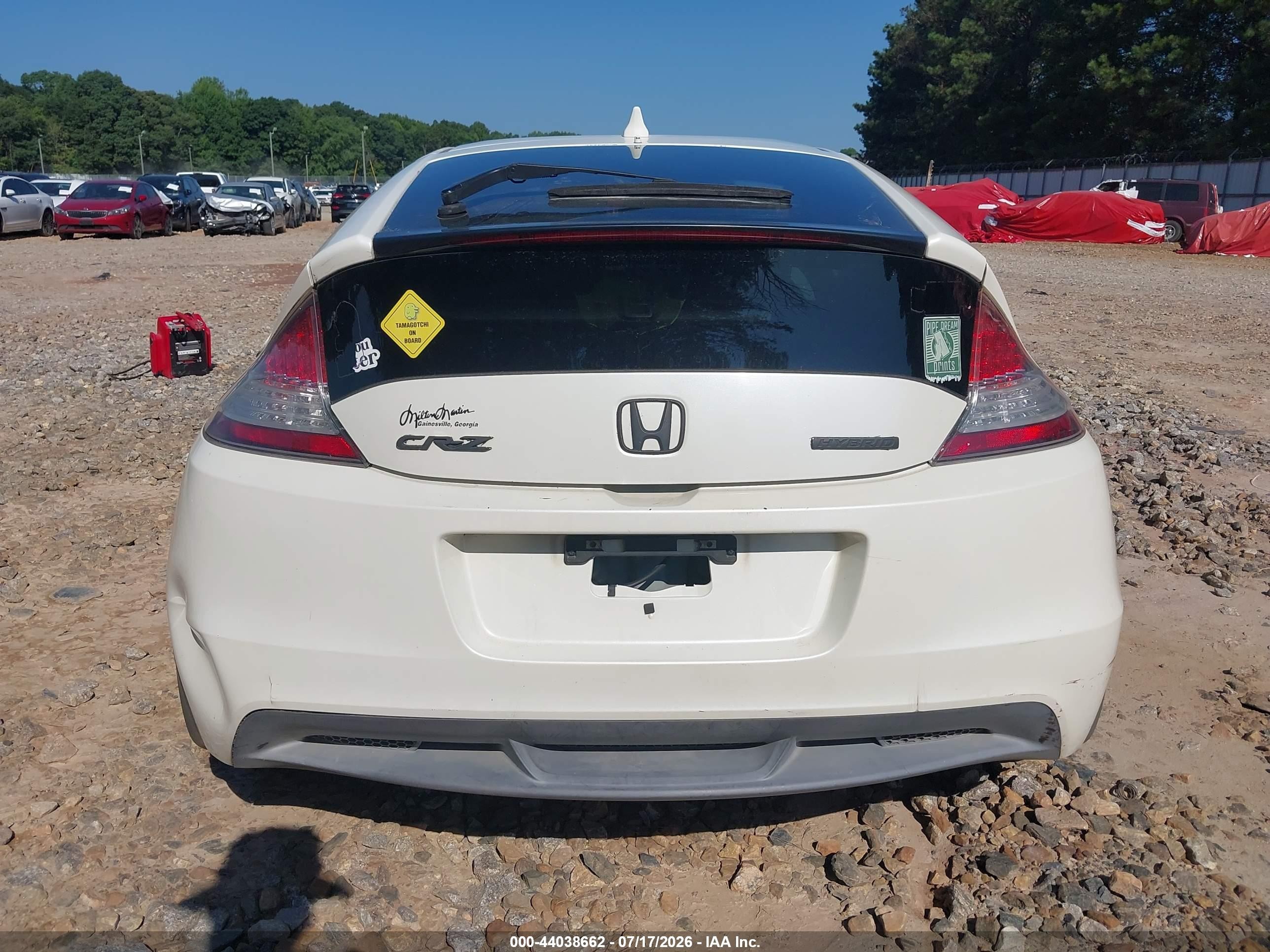 2011 Honda Cr-z Ex White vin: JHMZF1D65BS015495