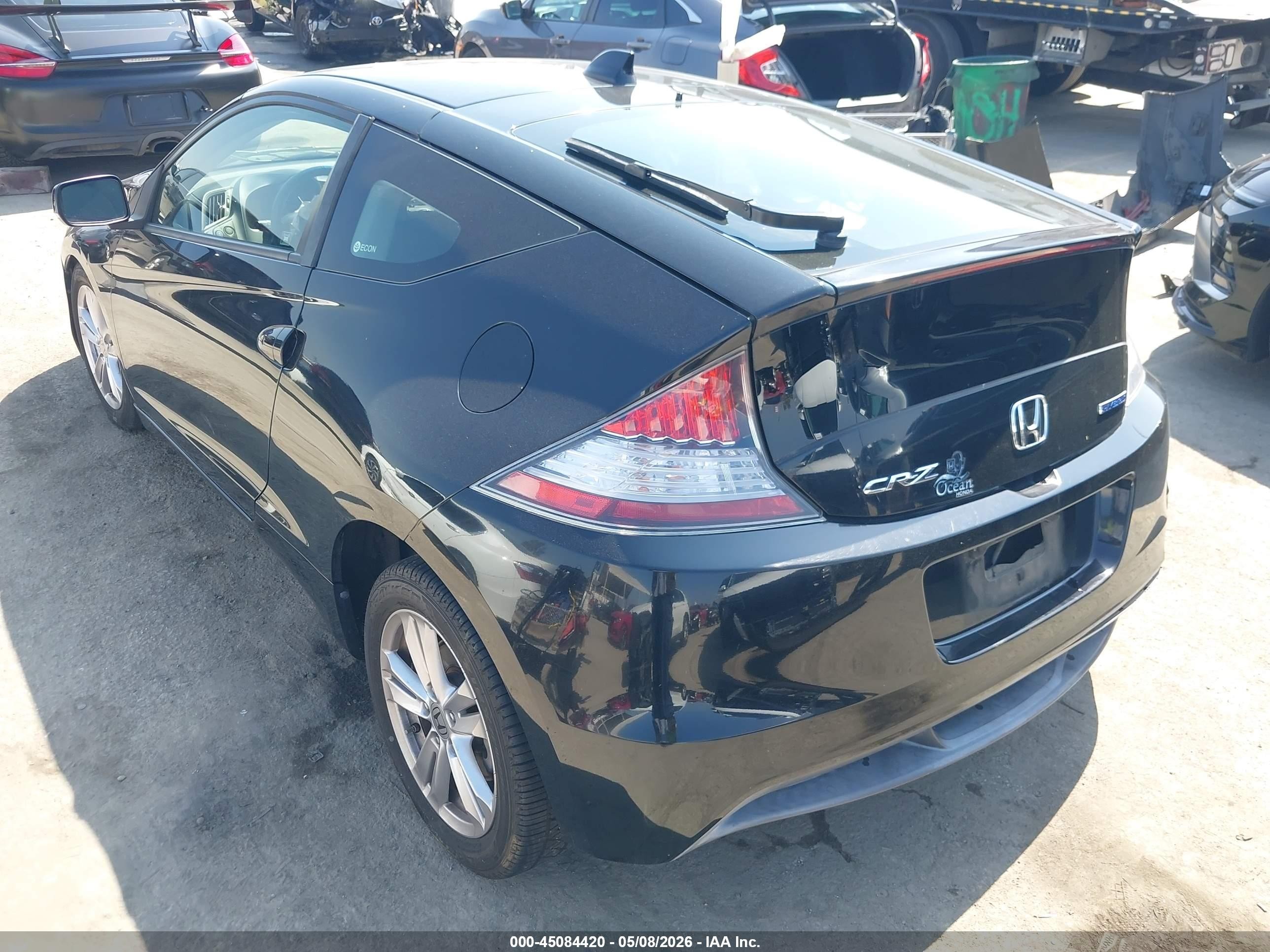 2012 Honda Cr-z Ex Black vin: JHMZF1D65CS000562
