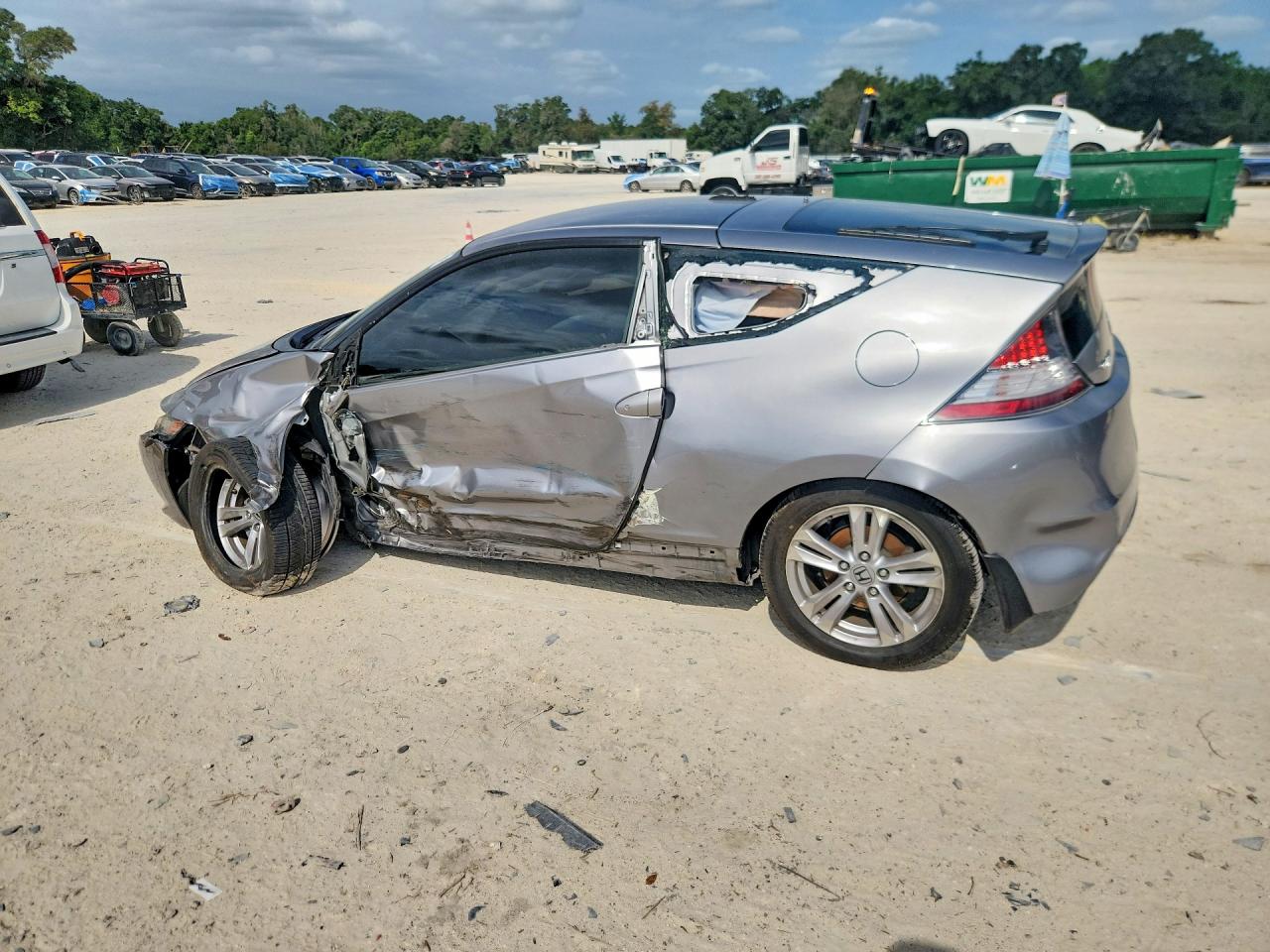 2012 Honda Cr-z Ex Gray vin: JHMZF1D65CS004434
