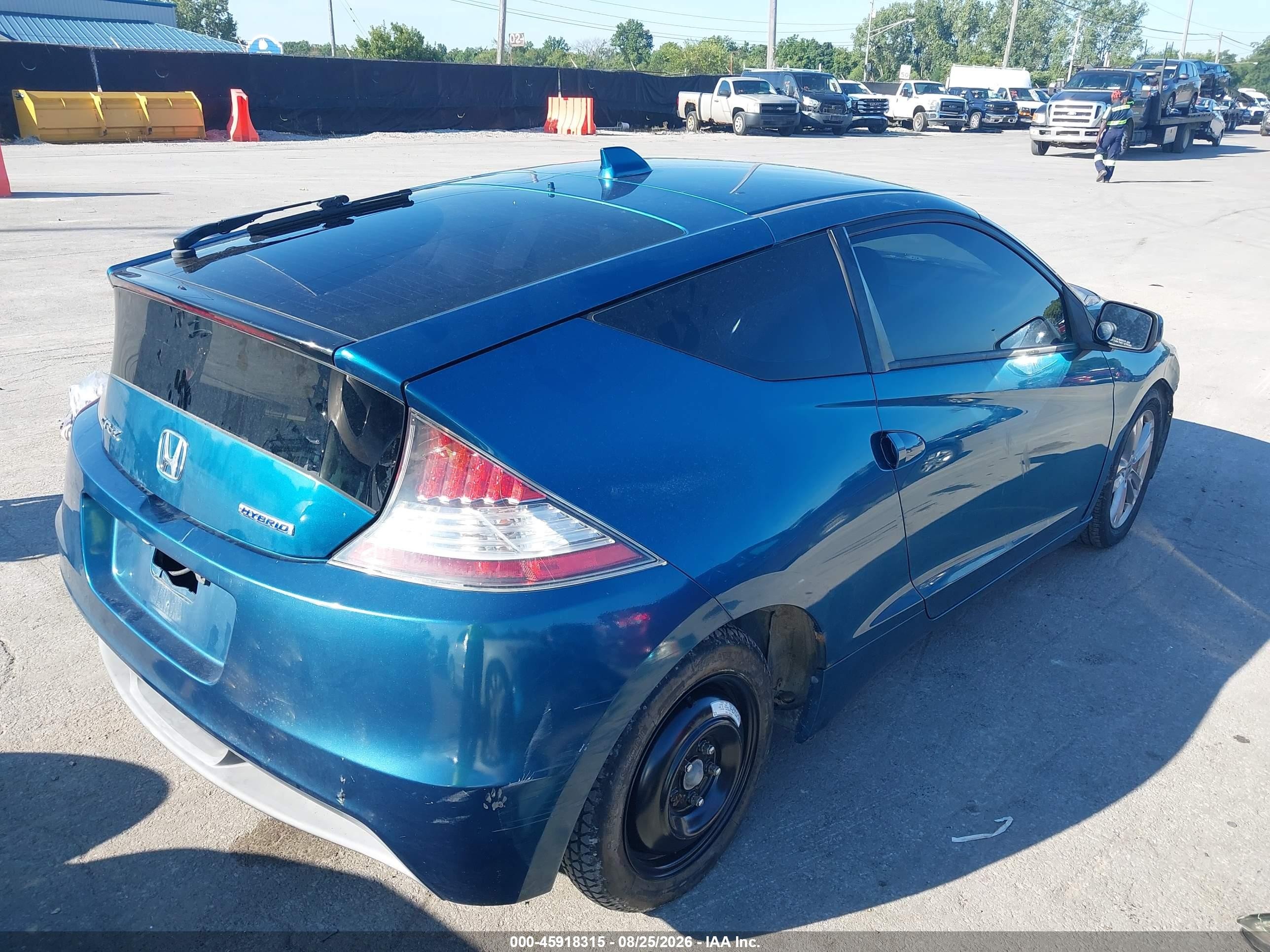 2011 Honda Cr-z Ex Blue vin: JHMZF1D66BS005073