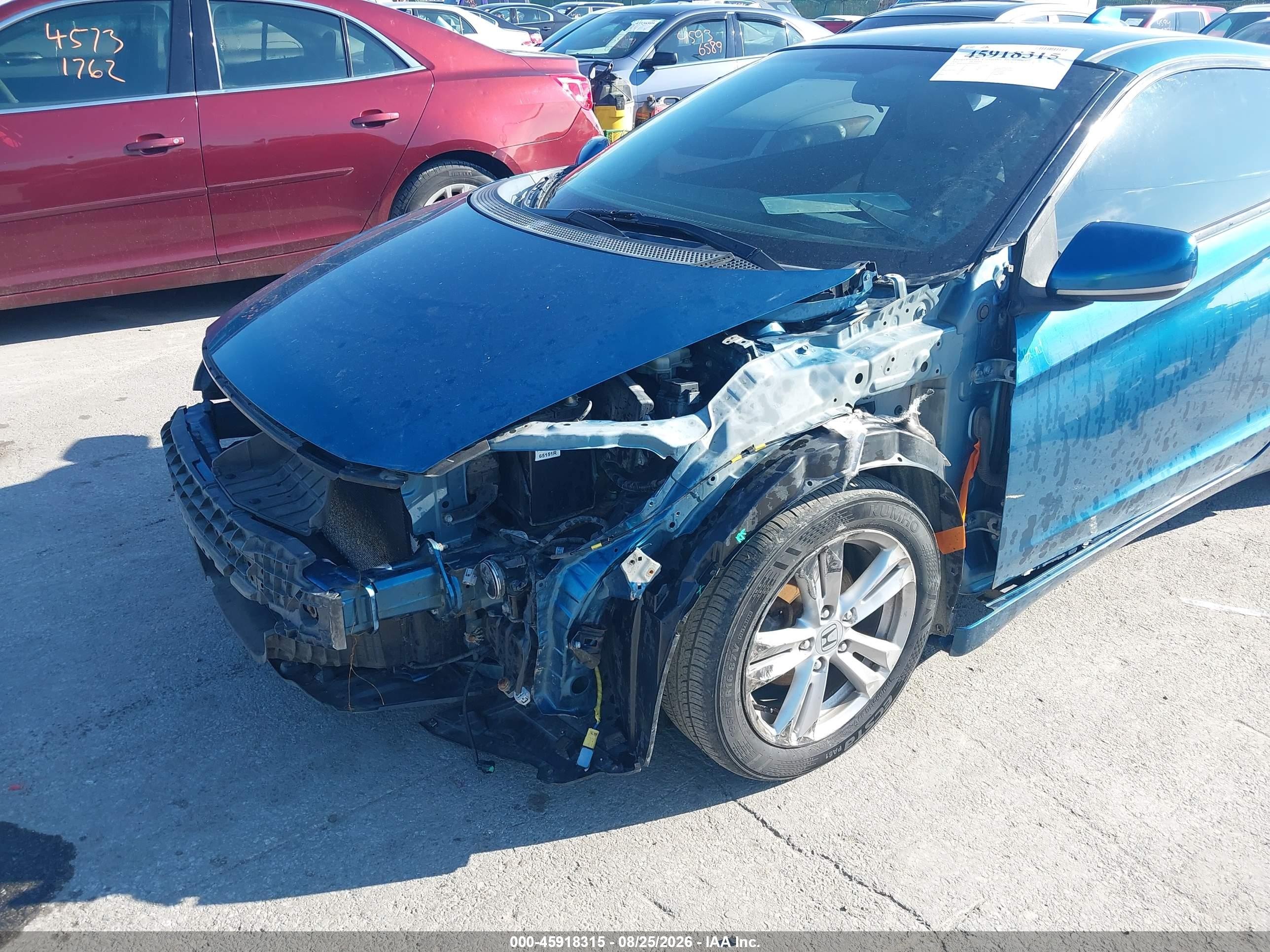 2011 Honda Cr-z Ex Blue vin: JHMZF1D66BS005073
